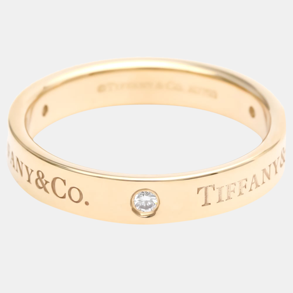 

Tiffany & Co. Tiffany® Diamond Wedding Band 18K Rose Gold Diamond Ring EU 58