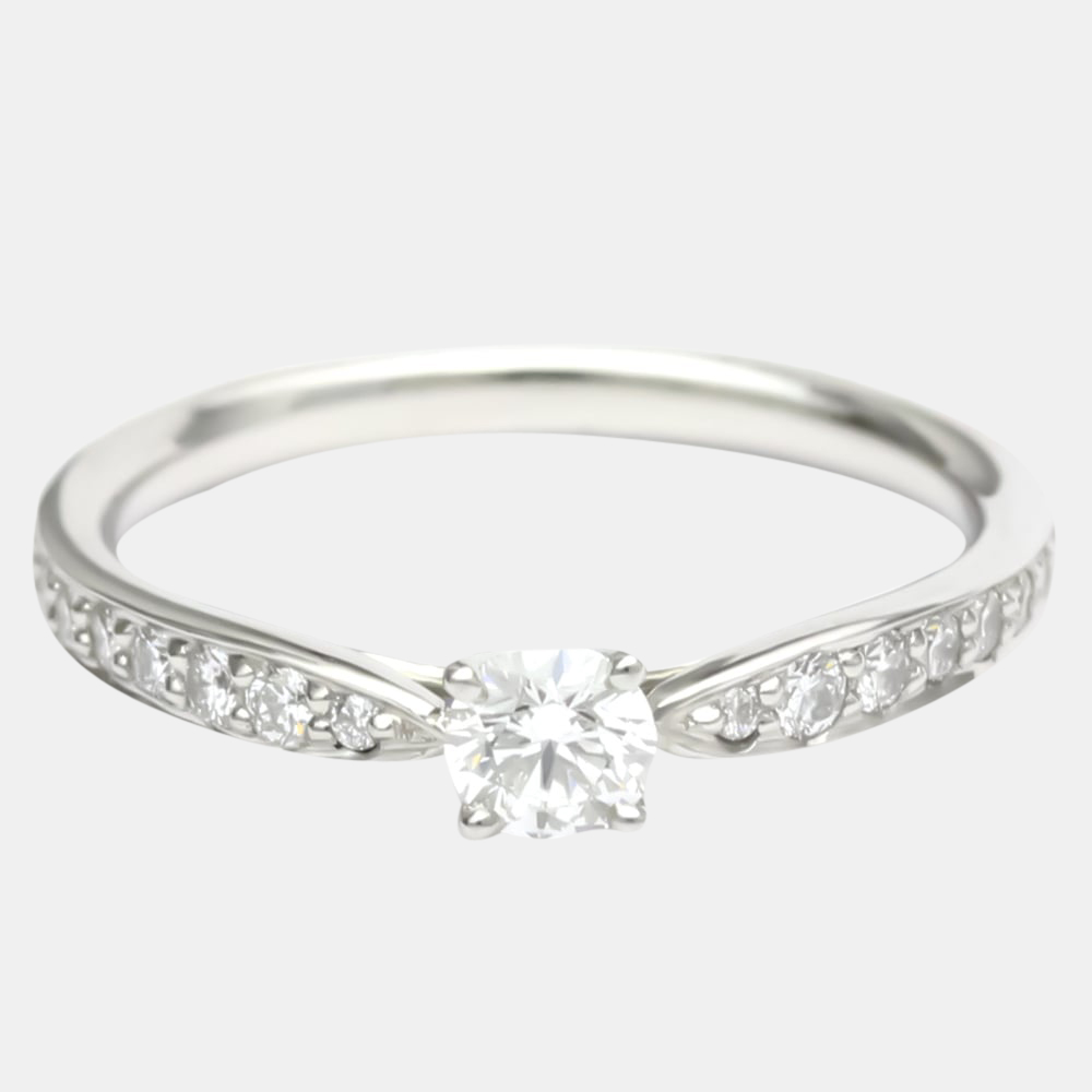 Pre Owned Tiffany & Co. Harmony Engagement Platinum Diamond Ring EU 49