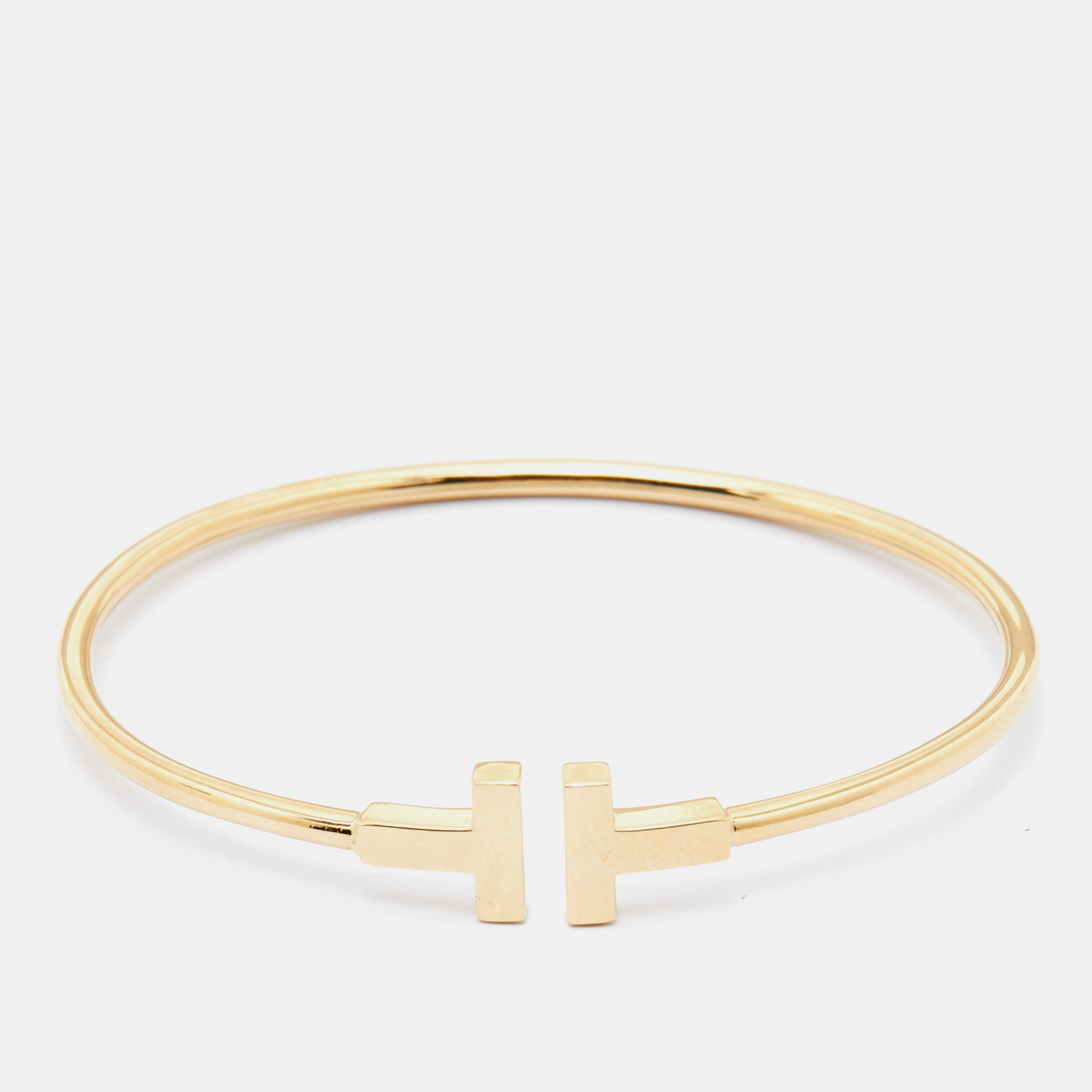 Pre Owned Tiffany & Co. Tiffany T Wire 18k Yellow Gold Bracelet