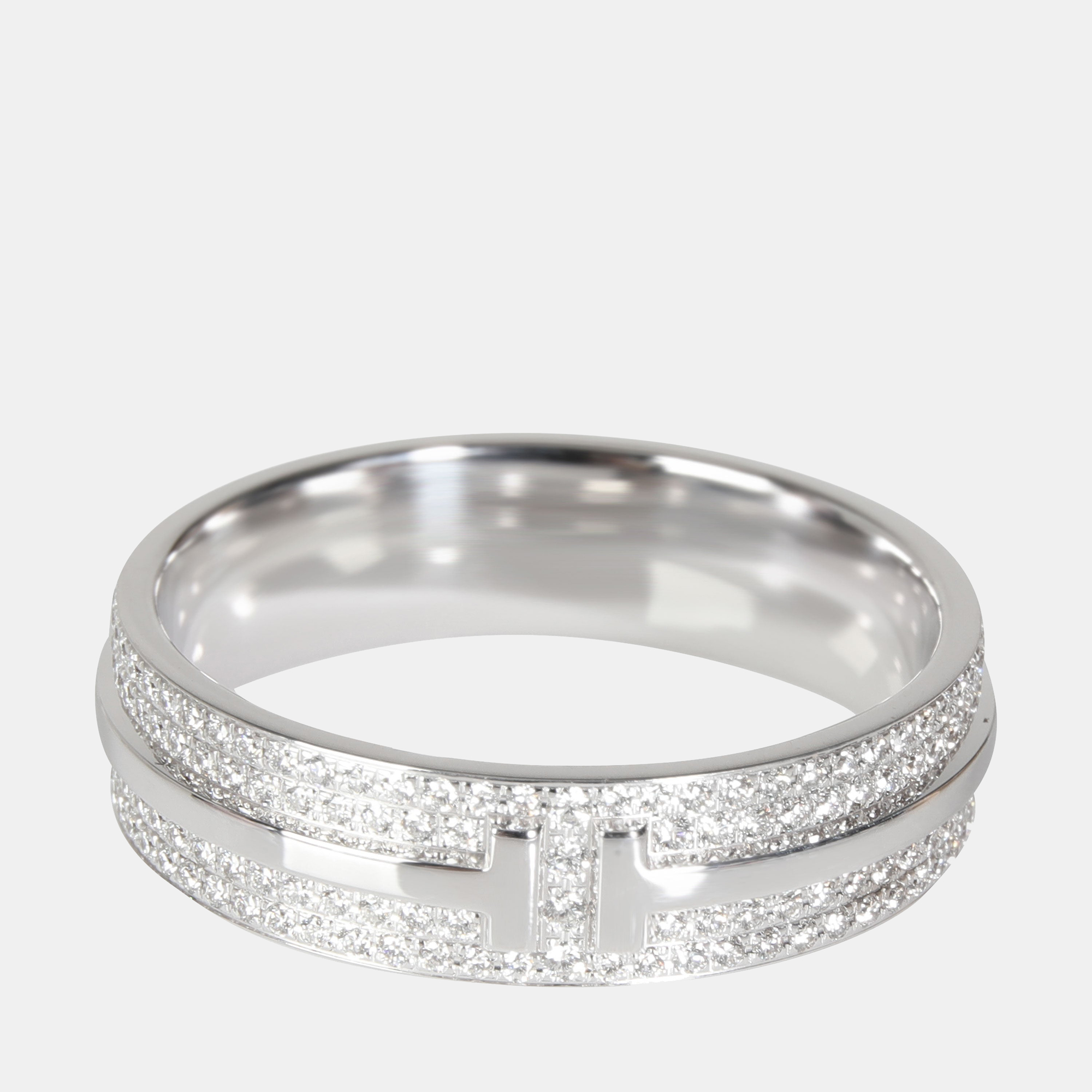 

Tiffany & Co. Tiffany T 18K White Gold Diamond Ring EU 62