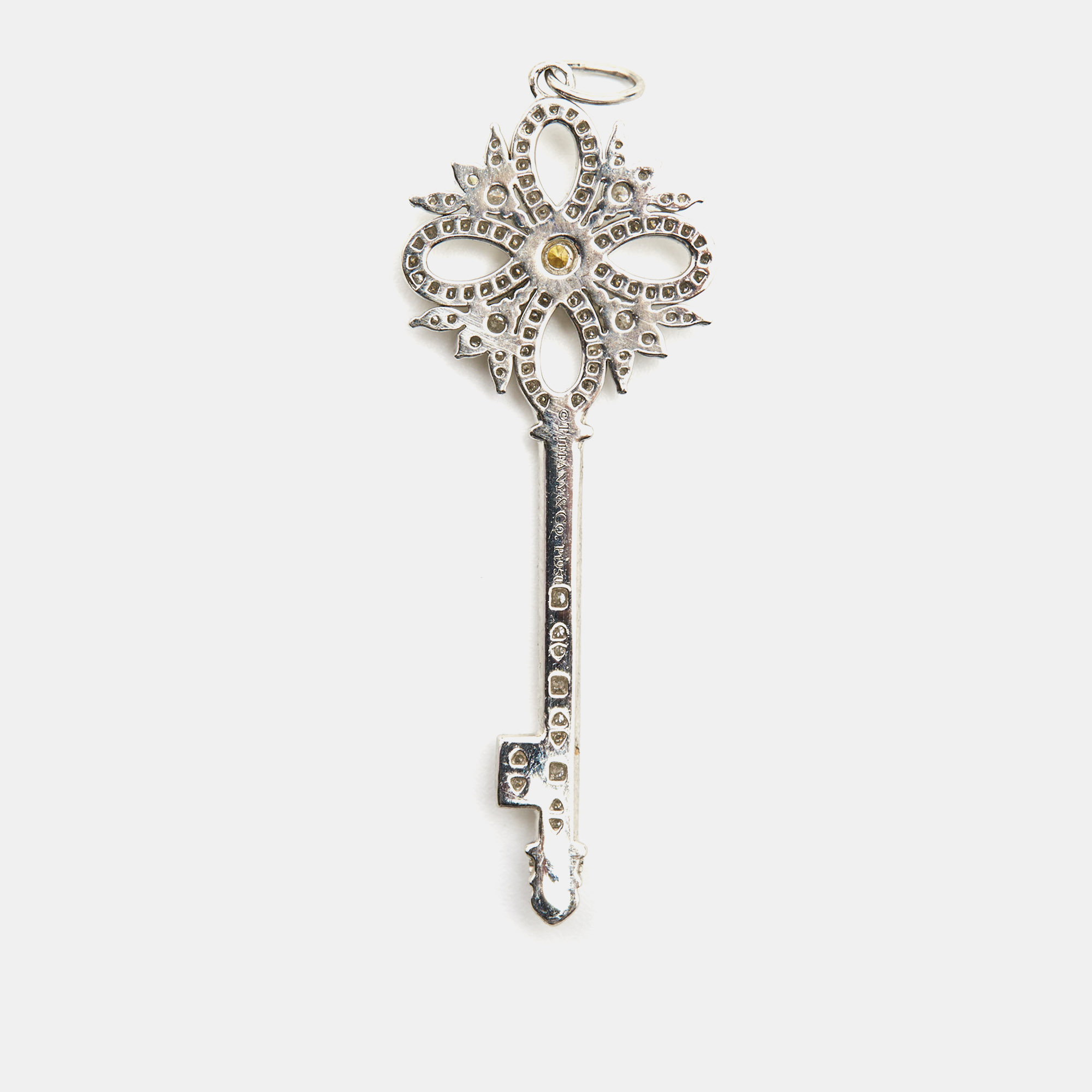 

Tiffany & Co. Tiffany Victoria Key Diamond Yellow Diamond Platinum Pendant