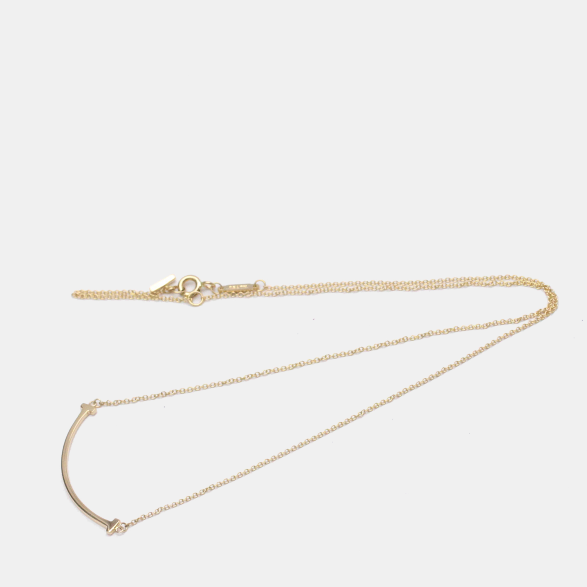 

Tiffany & Co. T Smile Small 18K Rose Gold Necklace