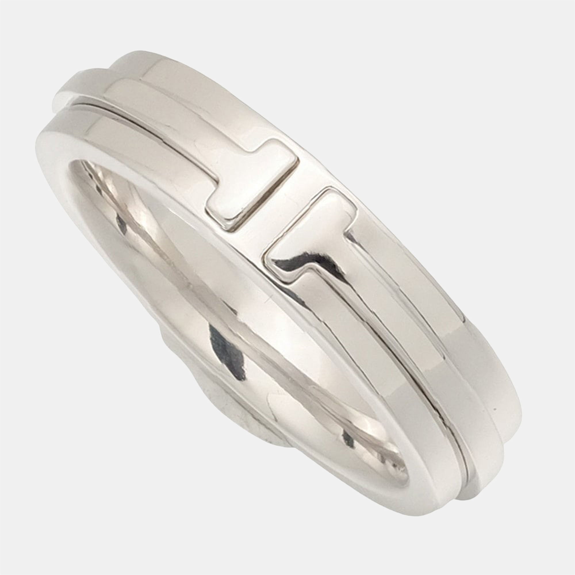 

Tiffany T narrow 18K White Gold Ring EU 47