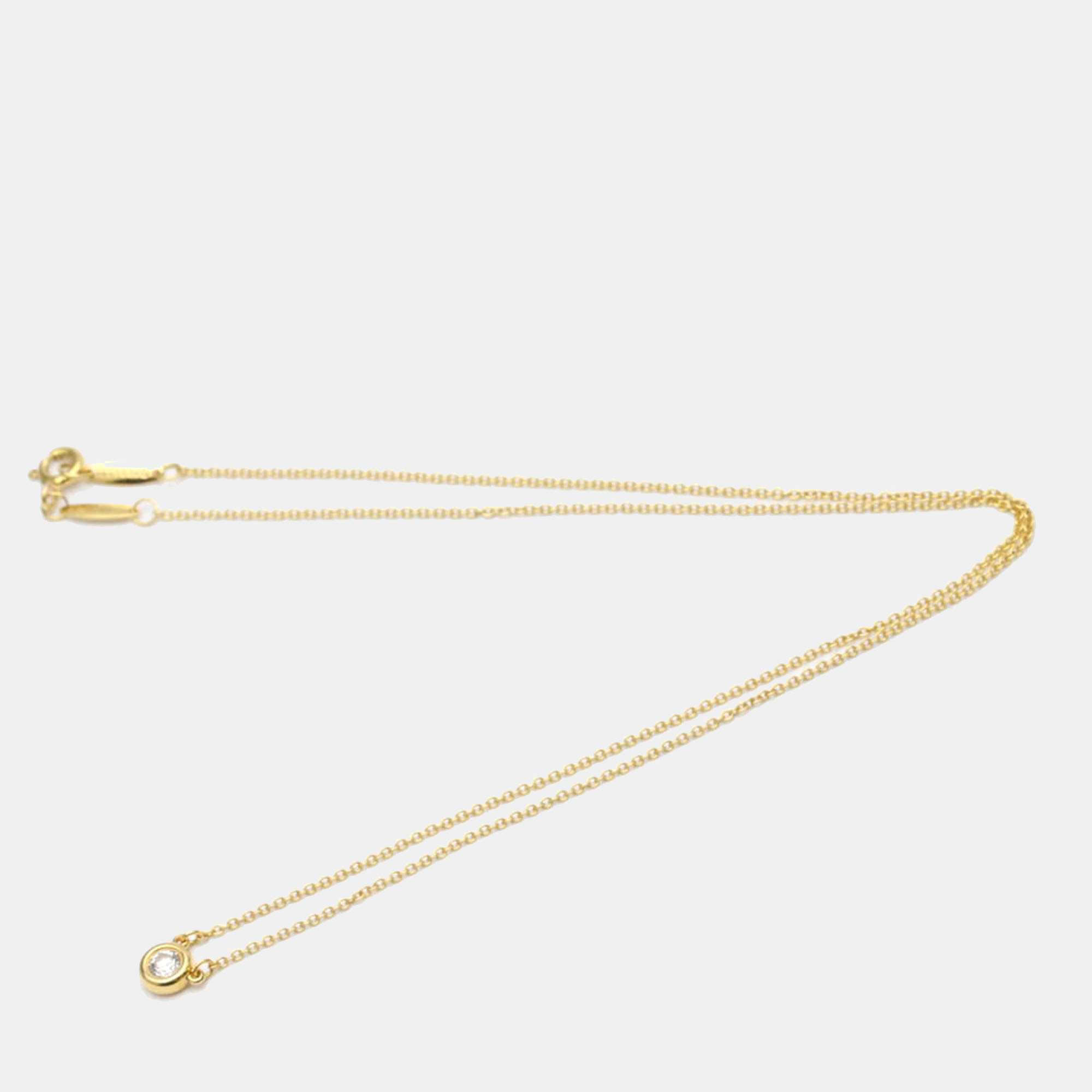 

Tiffany & Co. Elsa Peretti Diamonds by the Yard 18K Yellow Gold Diamond Necklace