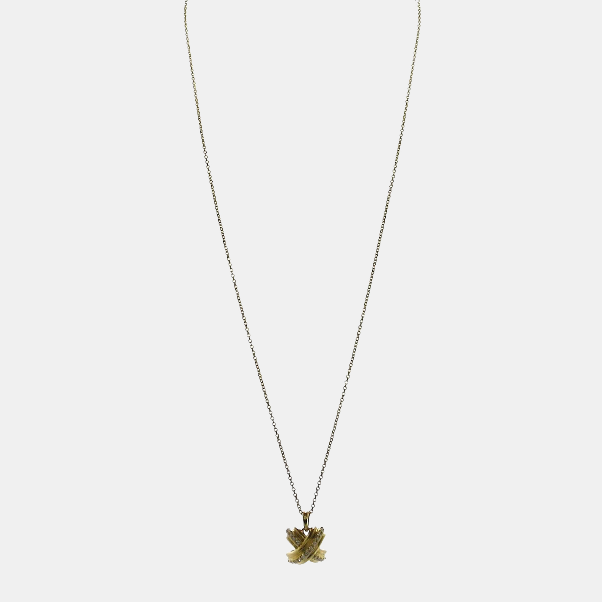 

Tiffany & Co. Signature X 18K Yellow Gold Diamond Necklace