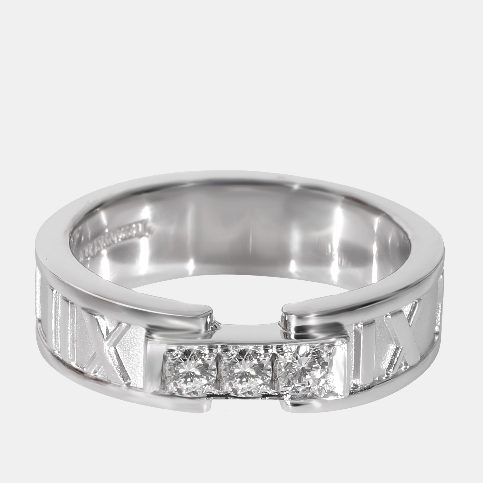 

Tiffany & Co. Atlas Diamond Ring in 18k White Gold 0.15 CTW Ring US 6