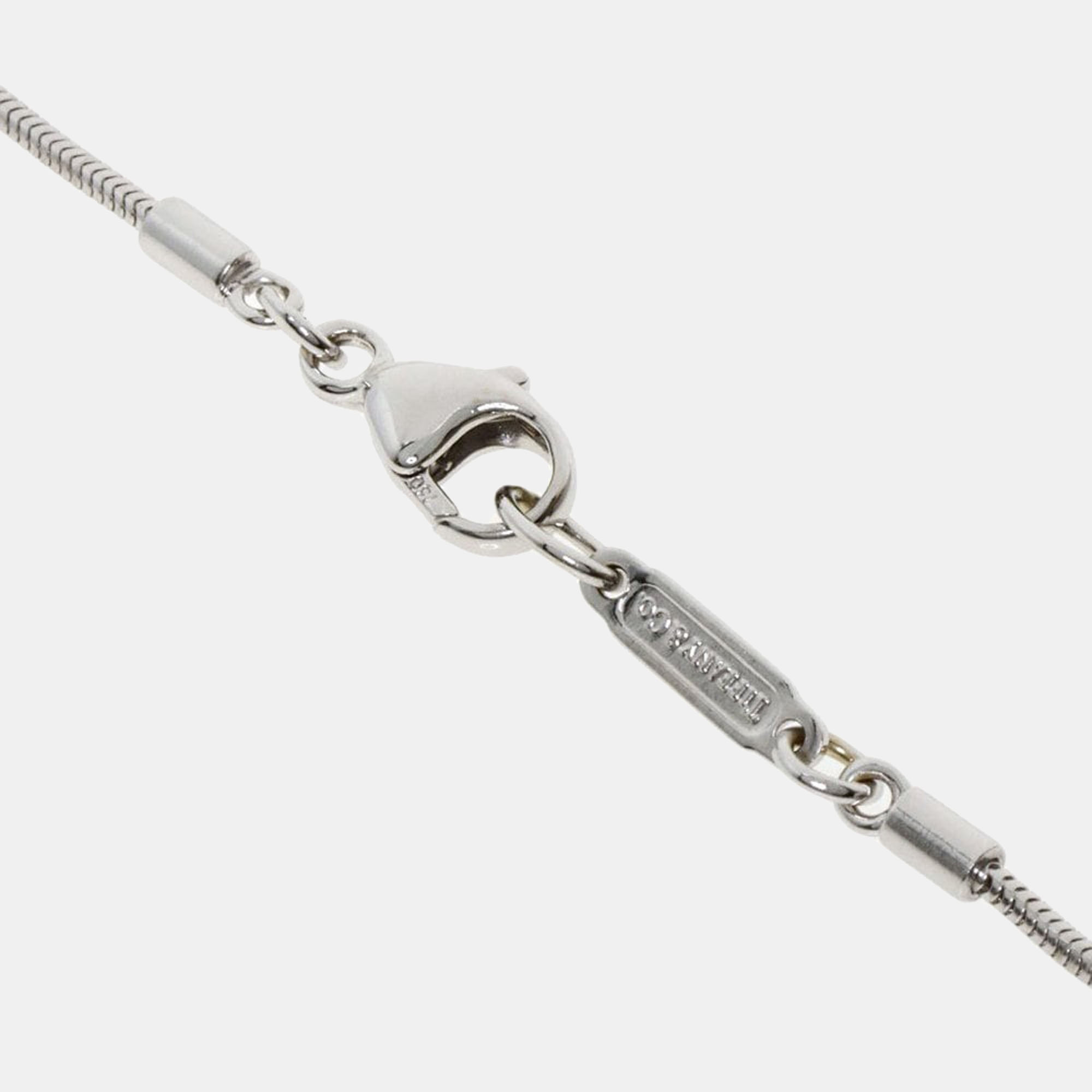 

Tiffany & Co. Atlas Bar 18K White Gold Diamond Necklace