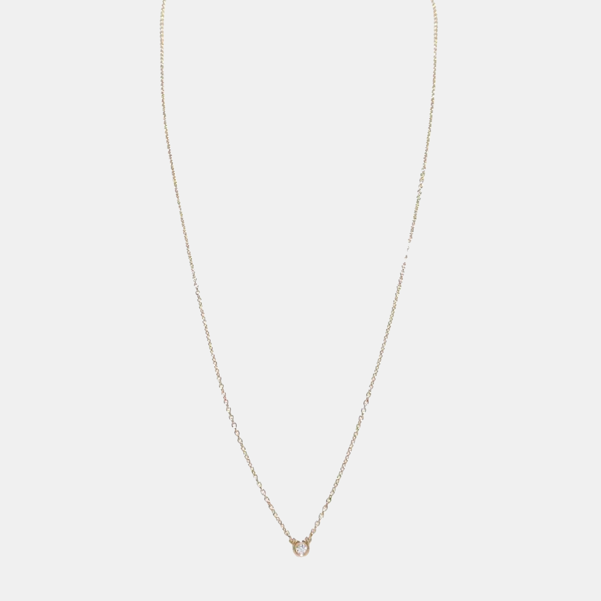 

Tiffany & Co. Elsa Peretti Diamonds by the Yard Rose Gold Diamond Necklace