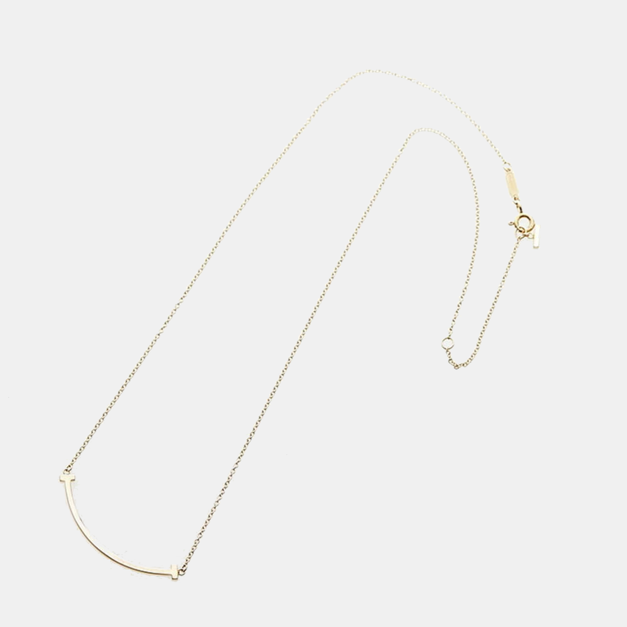 

Tiffany & Co. T Smile Small 18K Yellow Gold Diamond Necklace