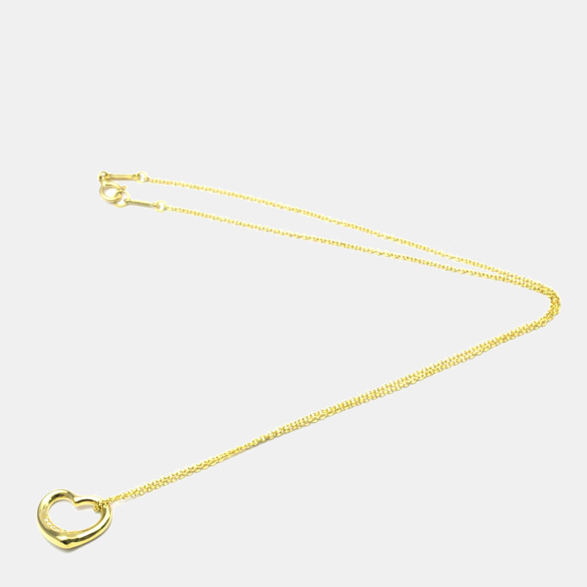 

Tiffany & Co. Elsa Peretti Open Heart 18K Yellow Gold Diamond Necklace