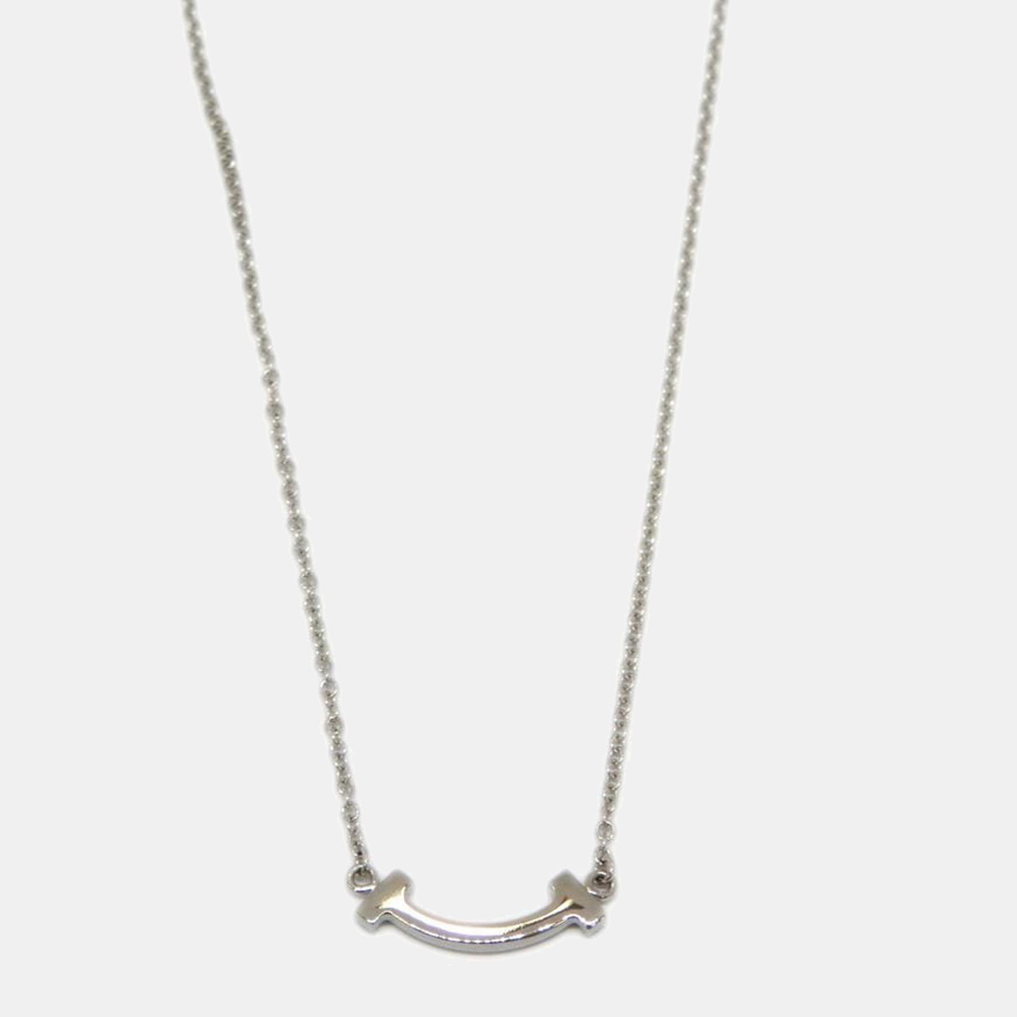 

Tiffany & Co. T Smile Micro White Gold Diamond Necklace