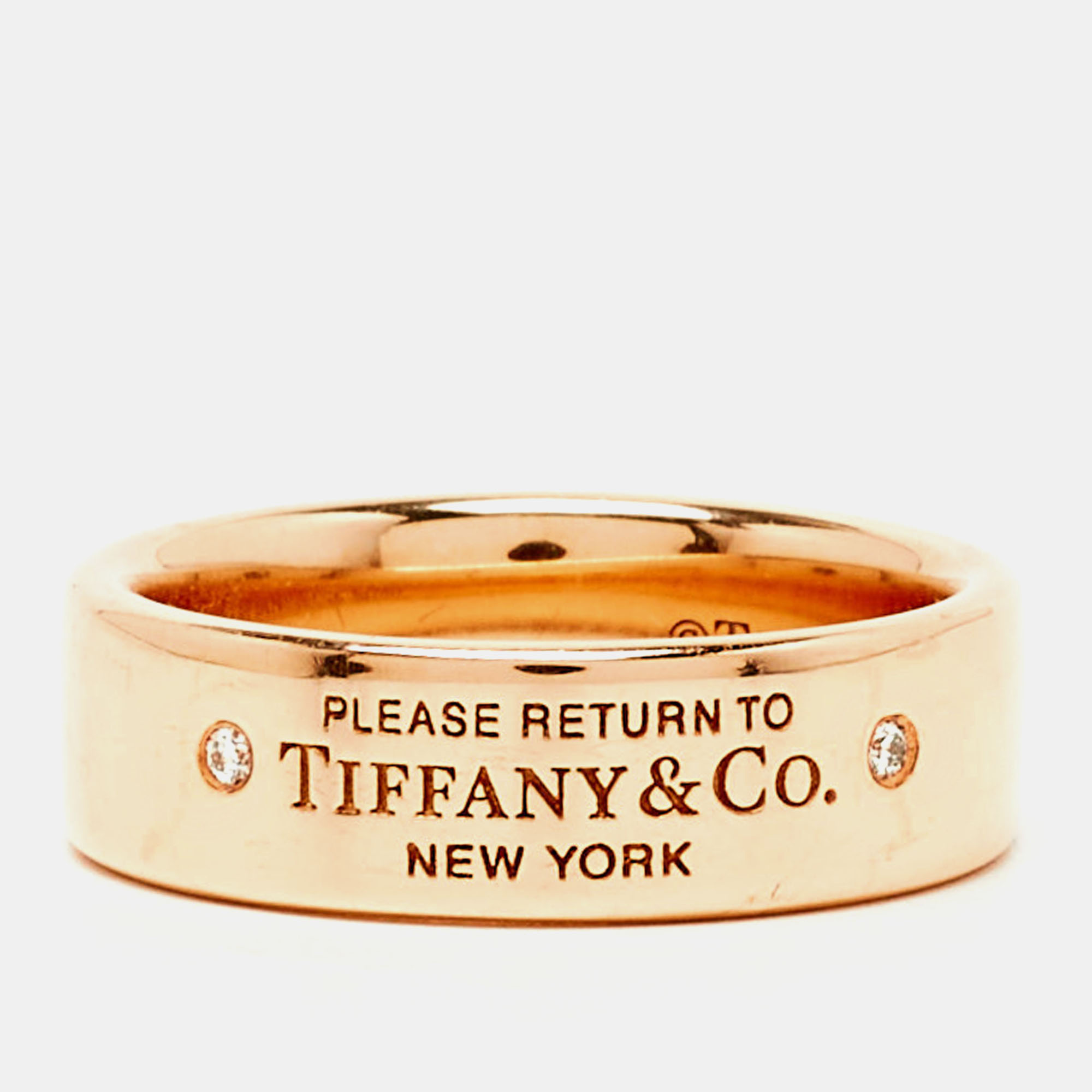 

Tiffany & Co. Return To Tiffany Diamond 18k Rose Gold Ring Size