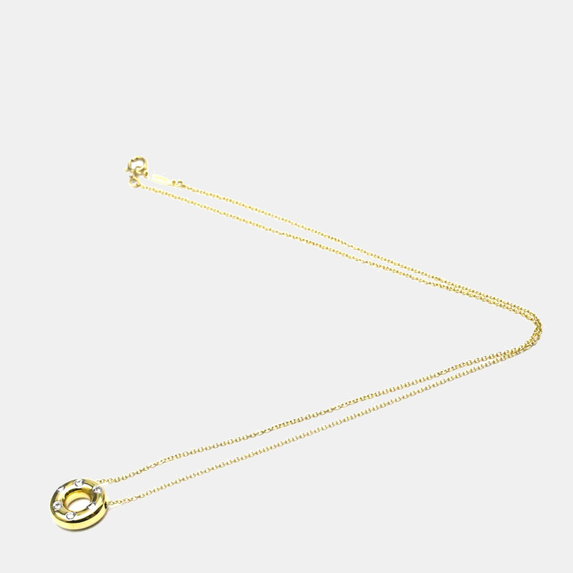 

Tiffany & Co. Etoile Circle 18K Yellow Gold Platinum Diamond Necklace