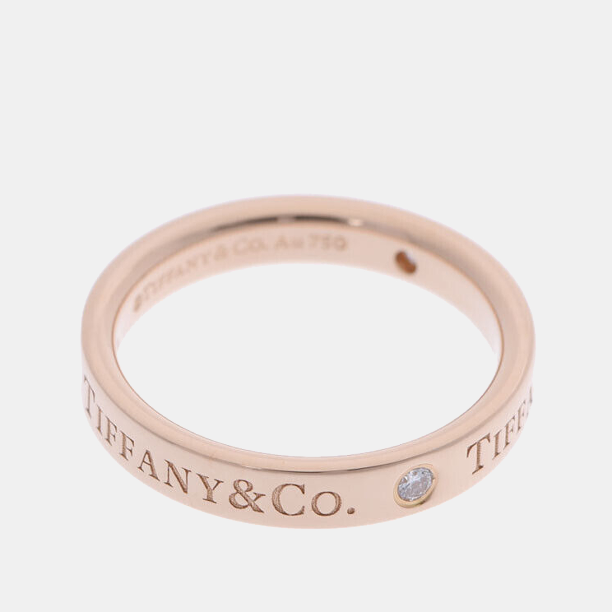 

Tiffany & Co. Tiffany Essential Band 18K Rose Gold Diamond Ring EU 47