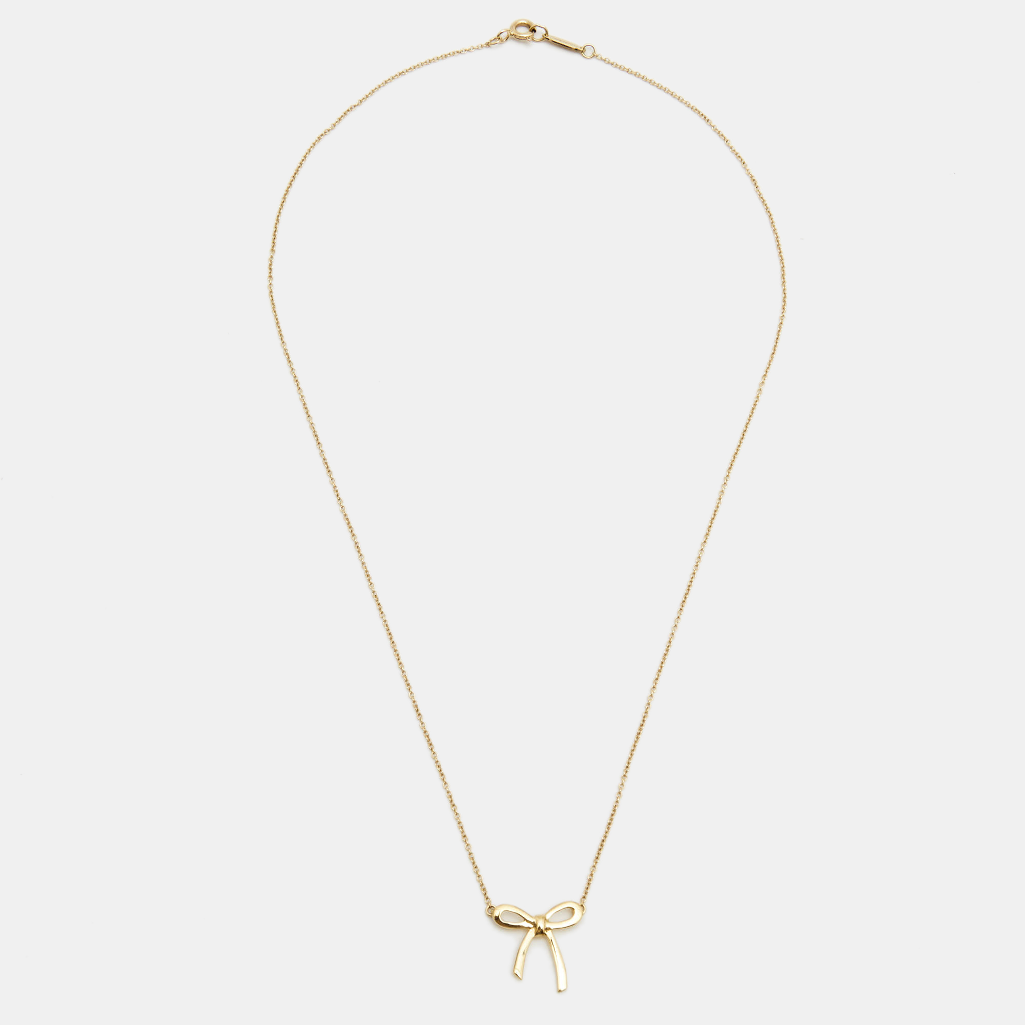 

Tiffany & Co. Tiffany Bow 18k Yellow Gold Chain Necklace