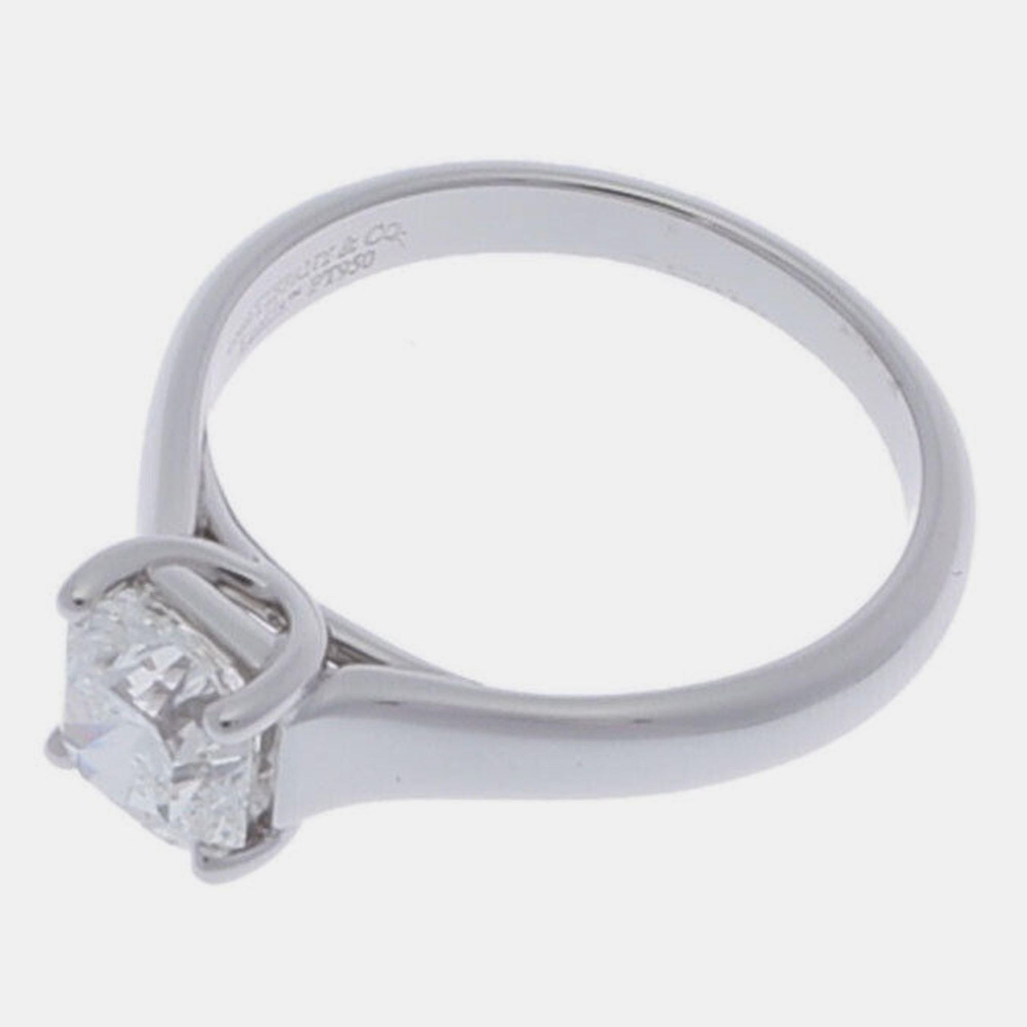

Tiffany & Co. Setting Lucida Platinum Diamond Ring EU 51, Silver