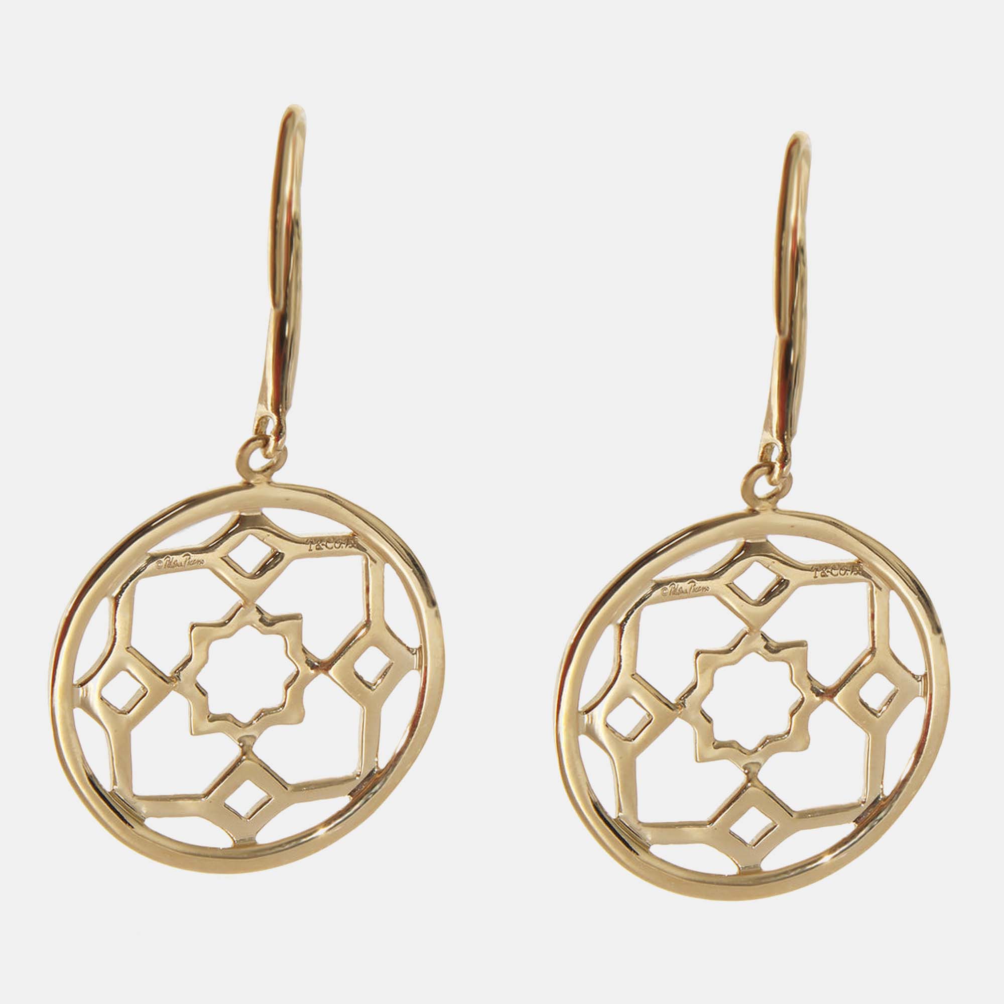 

Tiffany & Co. Paloma Picasso Zellige Marrakesh Drop Earring in 18k Yellow Gold