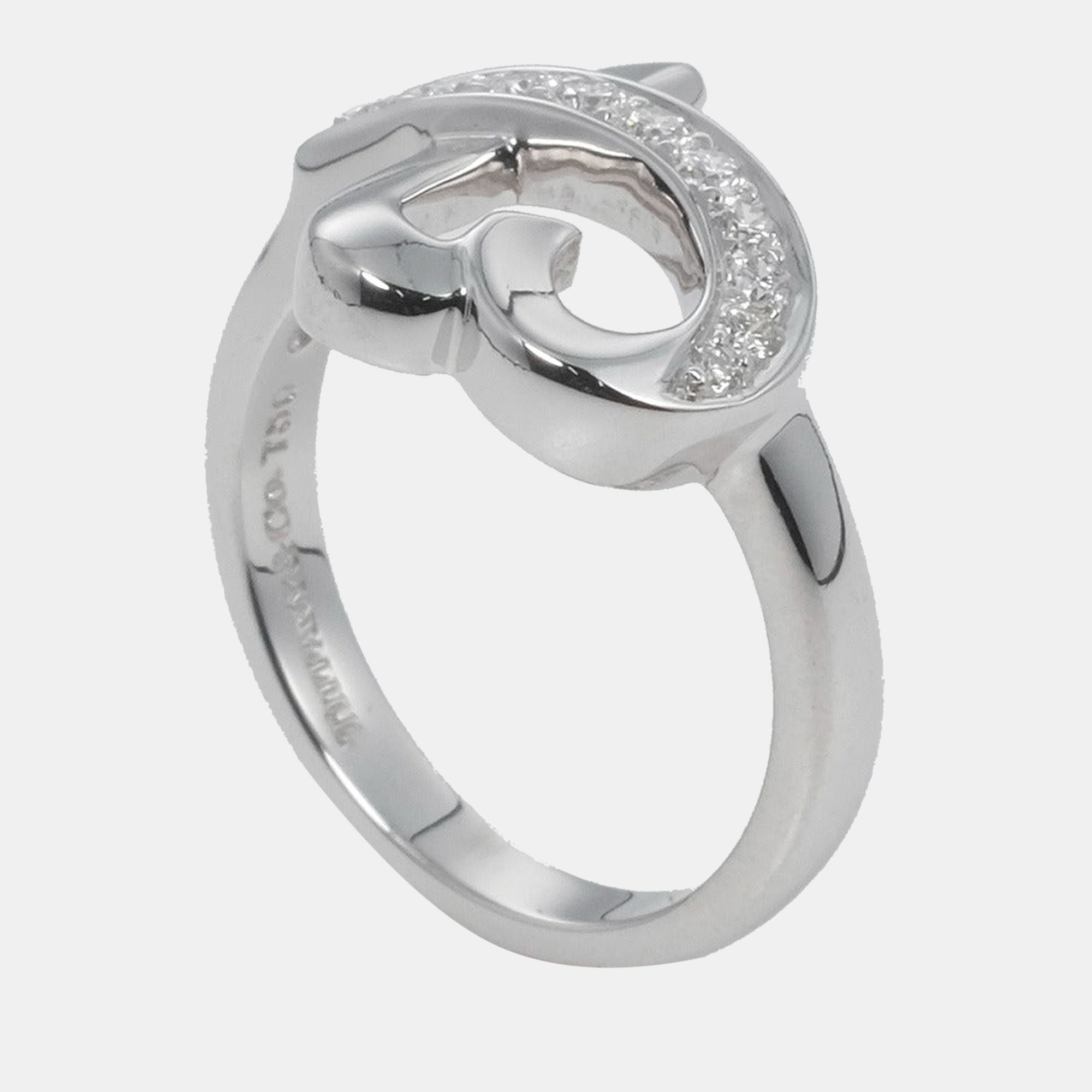 

Tiffany & Co. Paloma Picasso Loving Heart 18K White Gold Diamond Ring EU 47