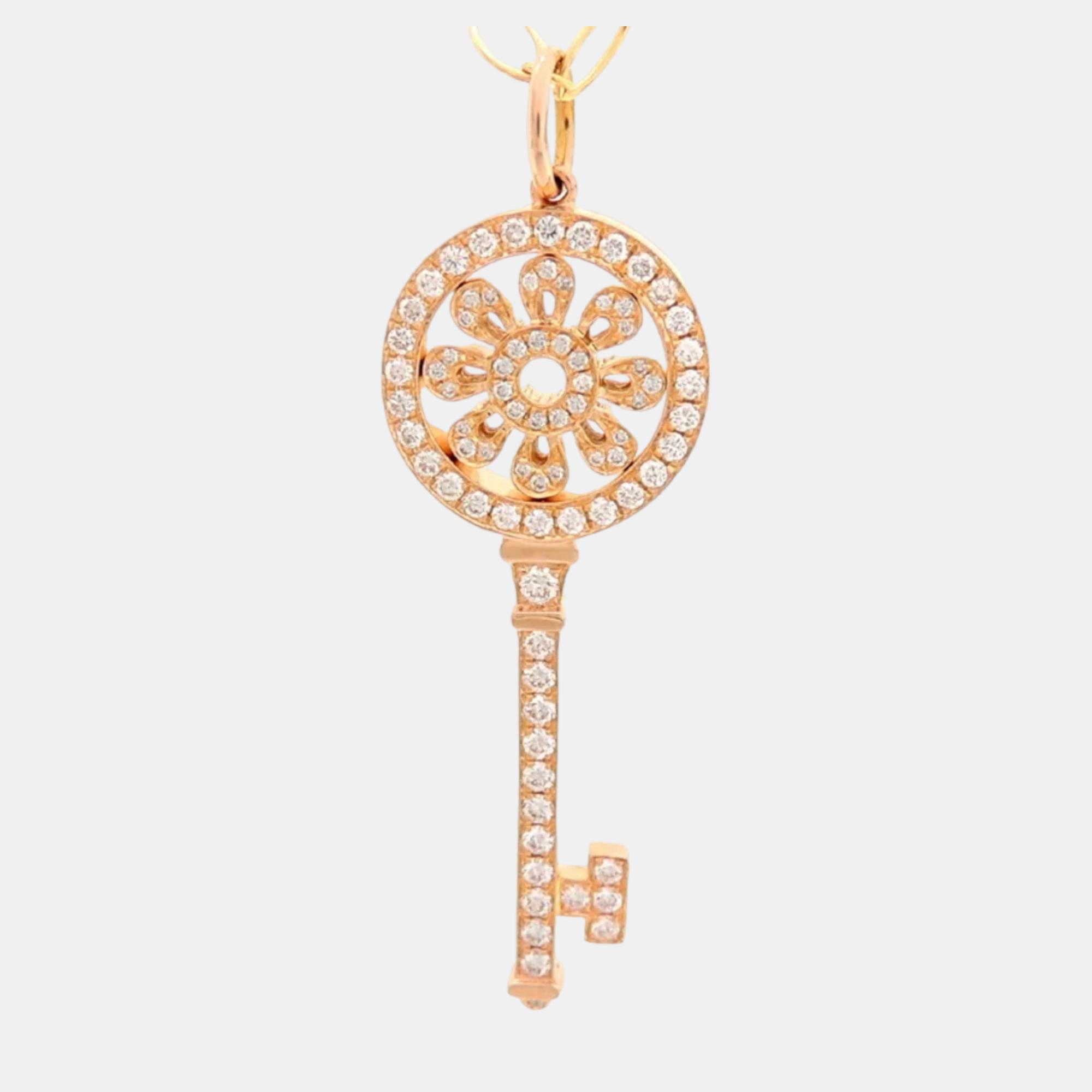 

Tiffany & Co. Petals Key 18K Rose Gold Diamond Necklace