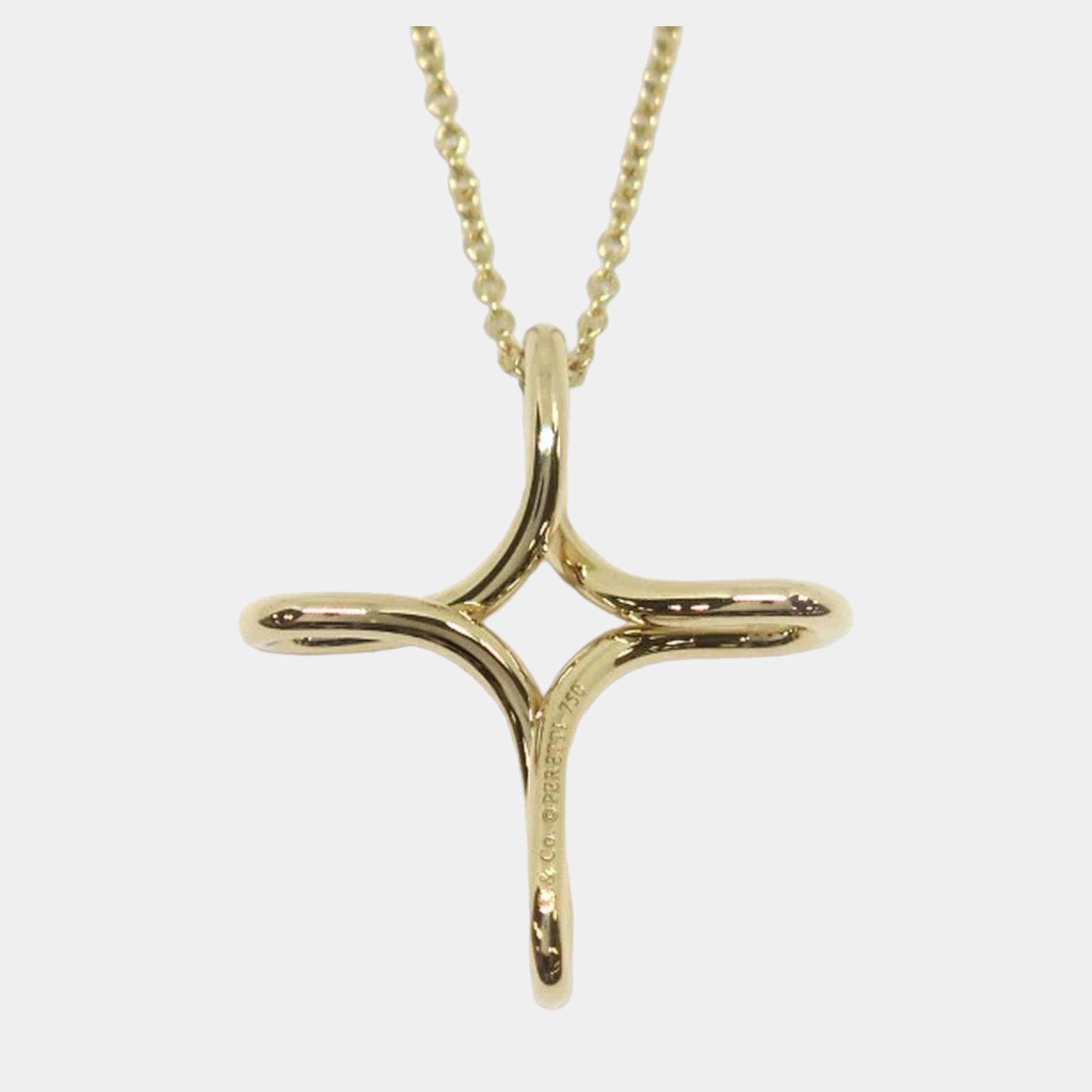 

Tiffany & Co. Elsa Peretti Infinity Cross 18K Yellow Gold Necklace