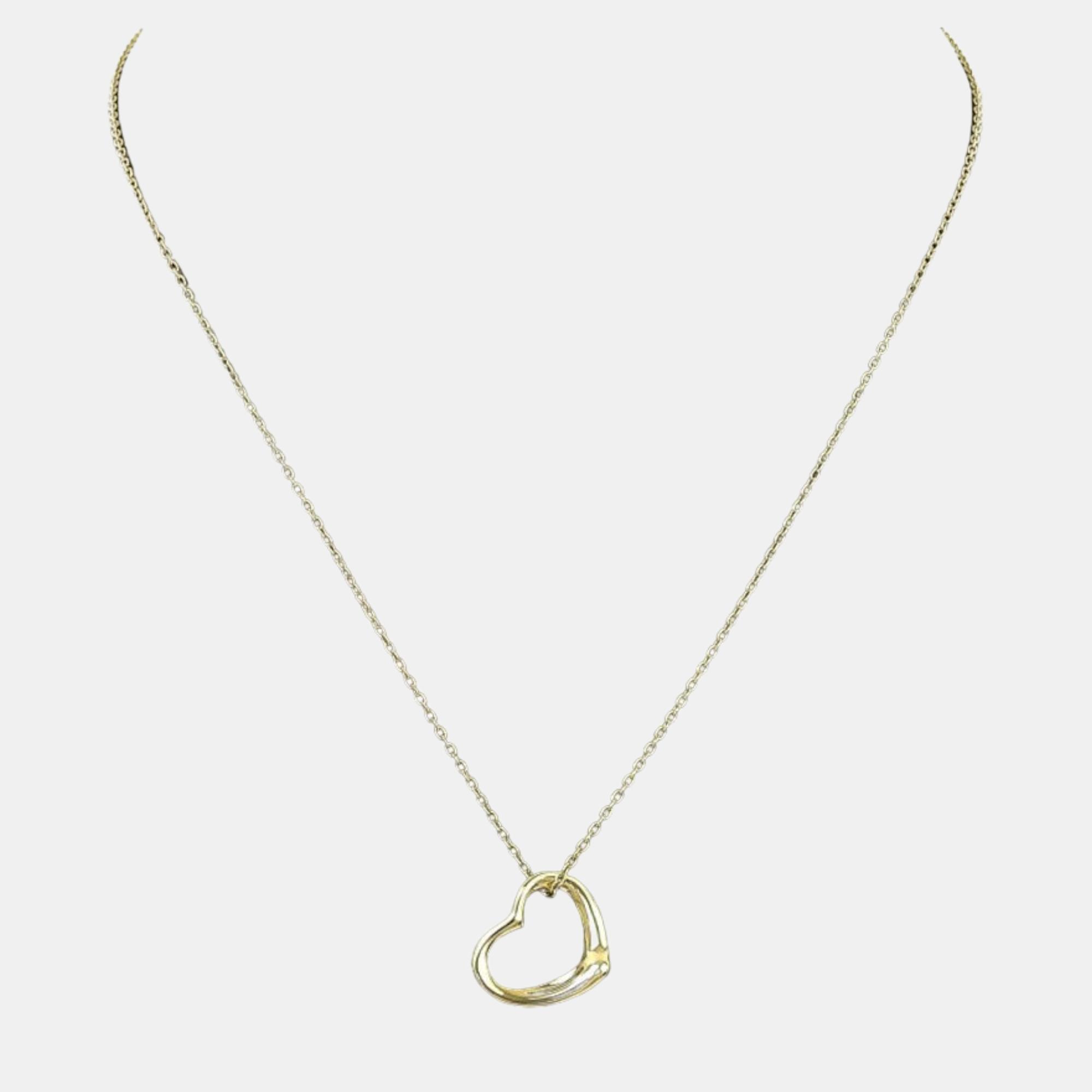 

Tiffany & Co. Elsa Peretti Open Heart 18K Yellow Gold Necklace