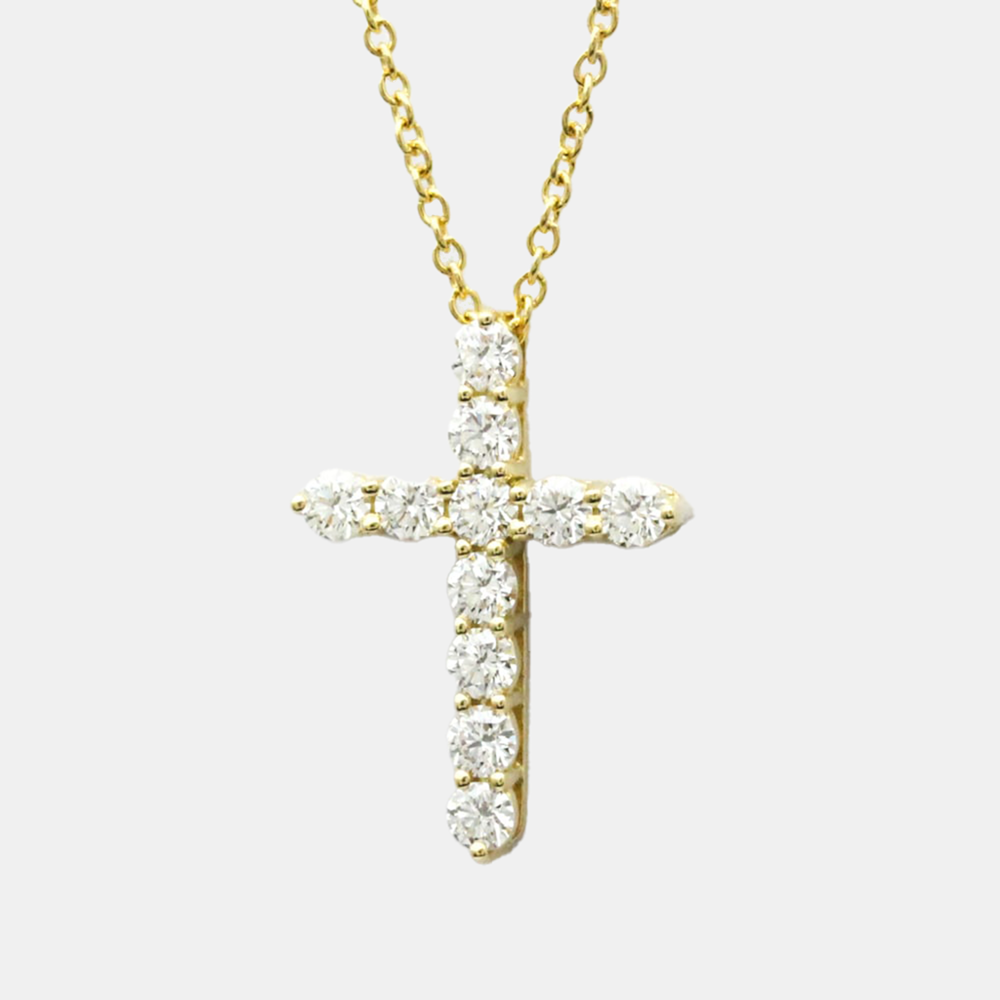 

Tiffany & Co. Cross 18K Yellow Gold Diamond Necklace