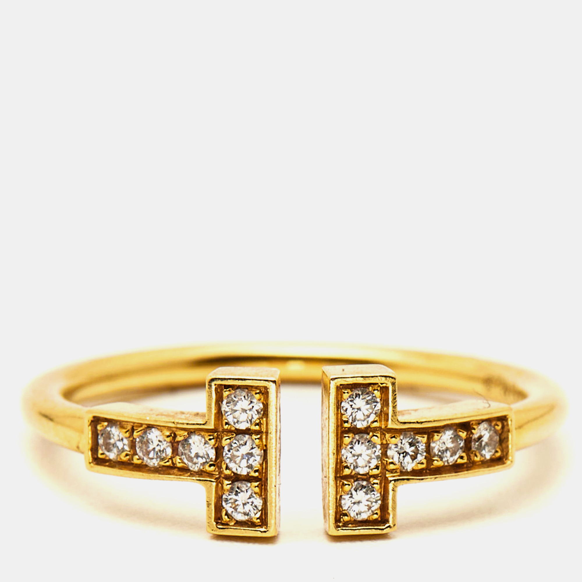 

Tiffany & Co. Tiffany T Diamonds 18k Yellow Gold Ring Size