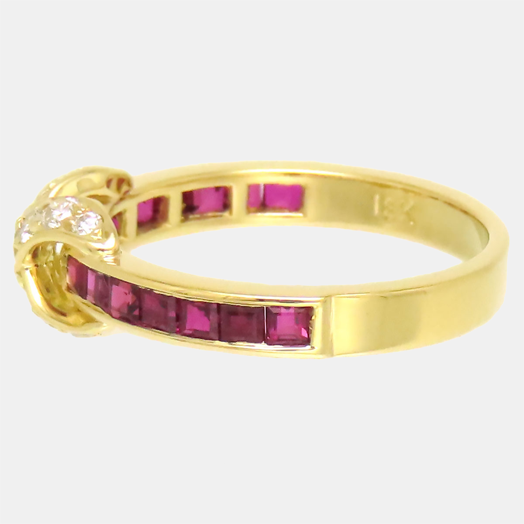 

Tiffany&Co Gold Metal 18k Gold Ruby Diamond Signature X