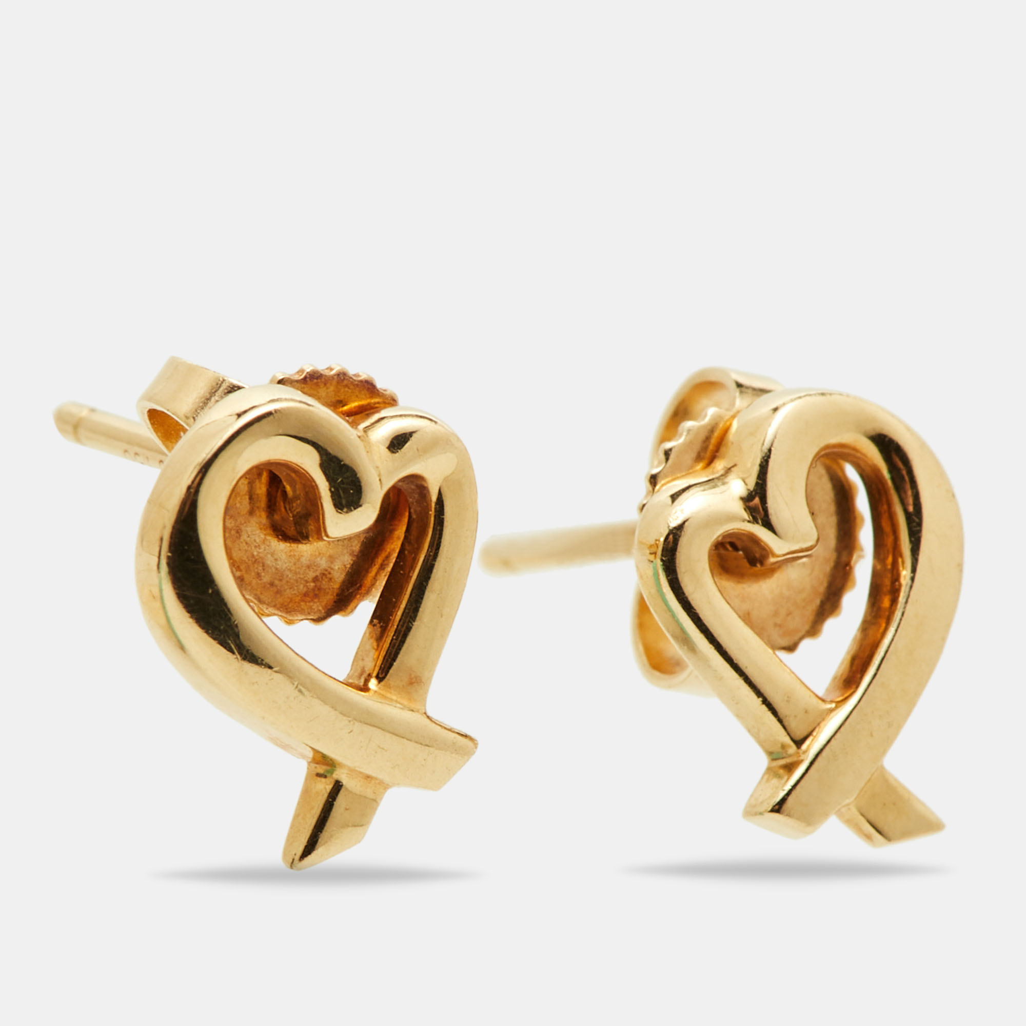 

Tiffany & Co. Paloma Picasso Open Heart 18k Yellow Gold Earrings