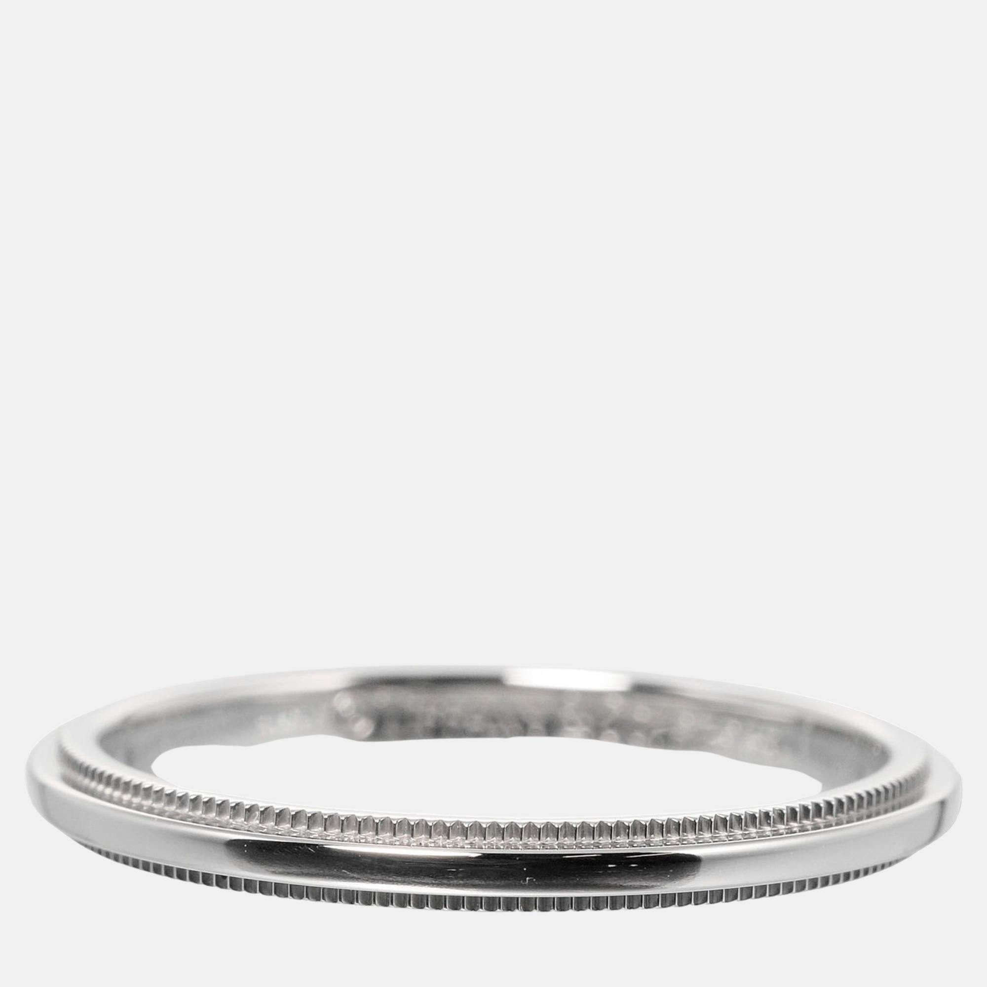 

Tiffany & Co Silver Platinum Milgrain ring jewelry