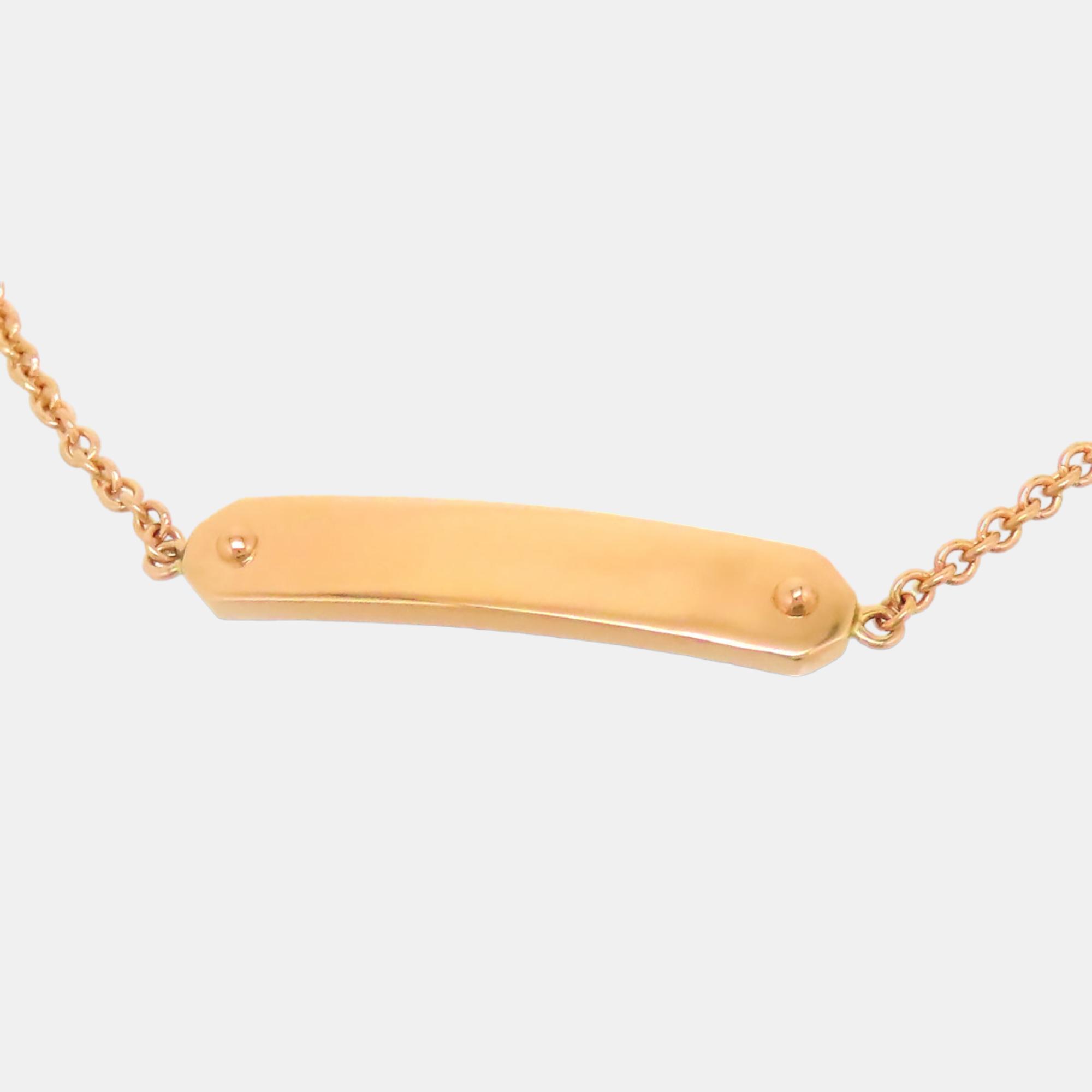 

Tiffany & Co. Tag Chain Rose Gold Bracelet 19