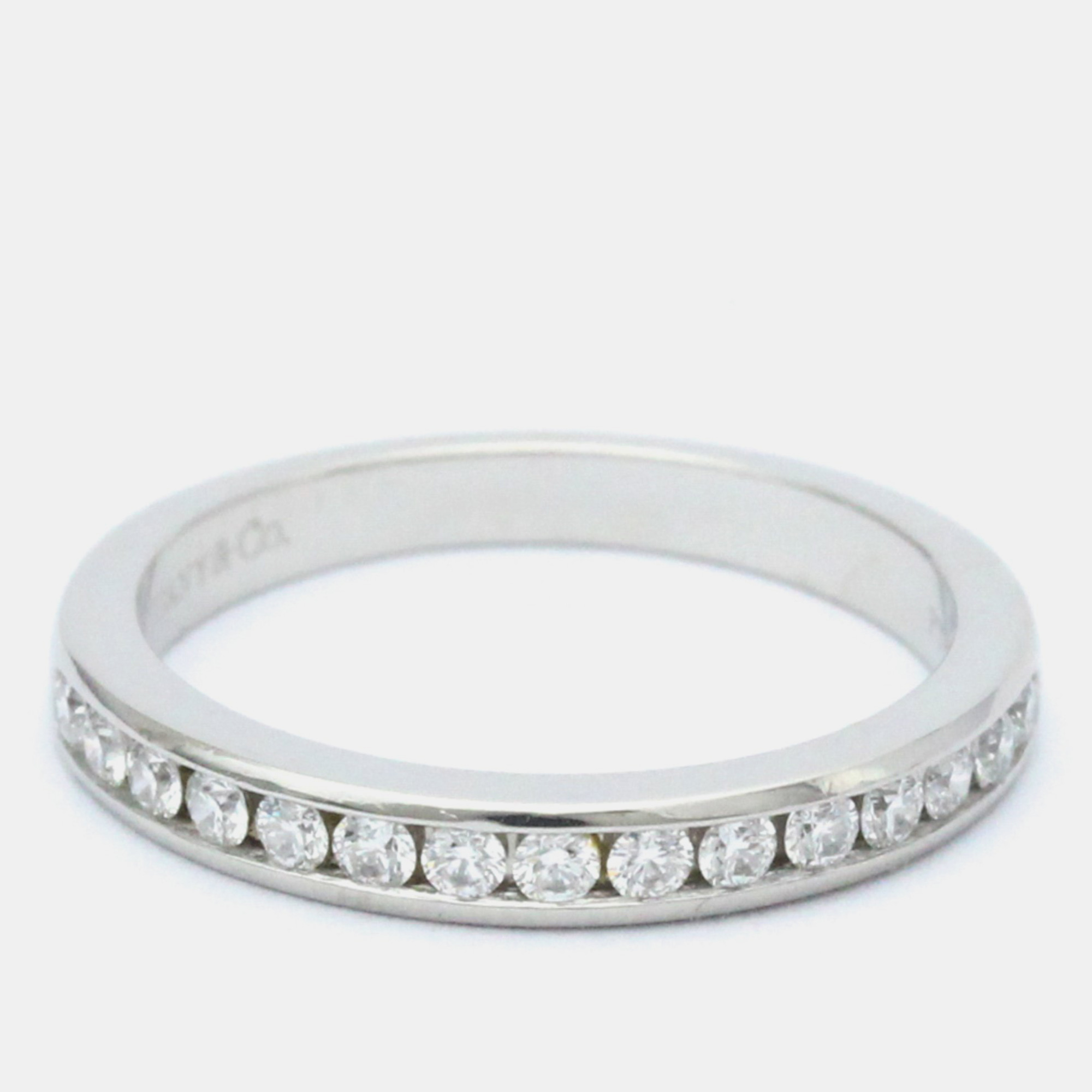 Pre Owned Tiffany & Co. Tiffany Setting Platinum Diamond Ring EU 49