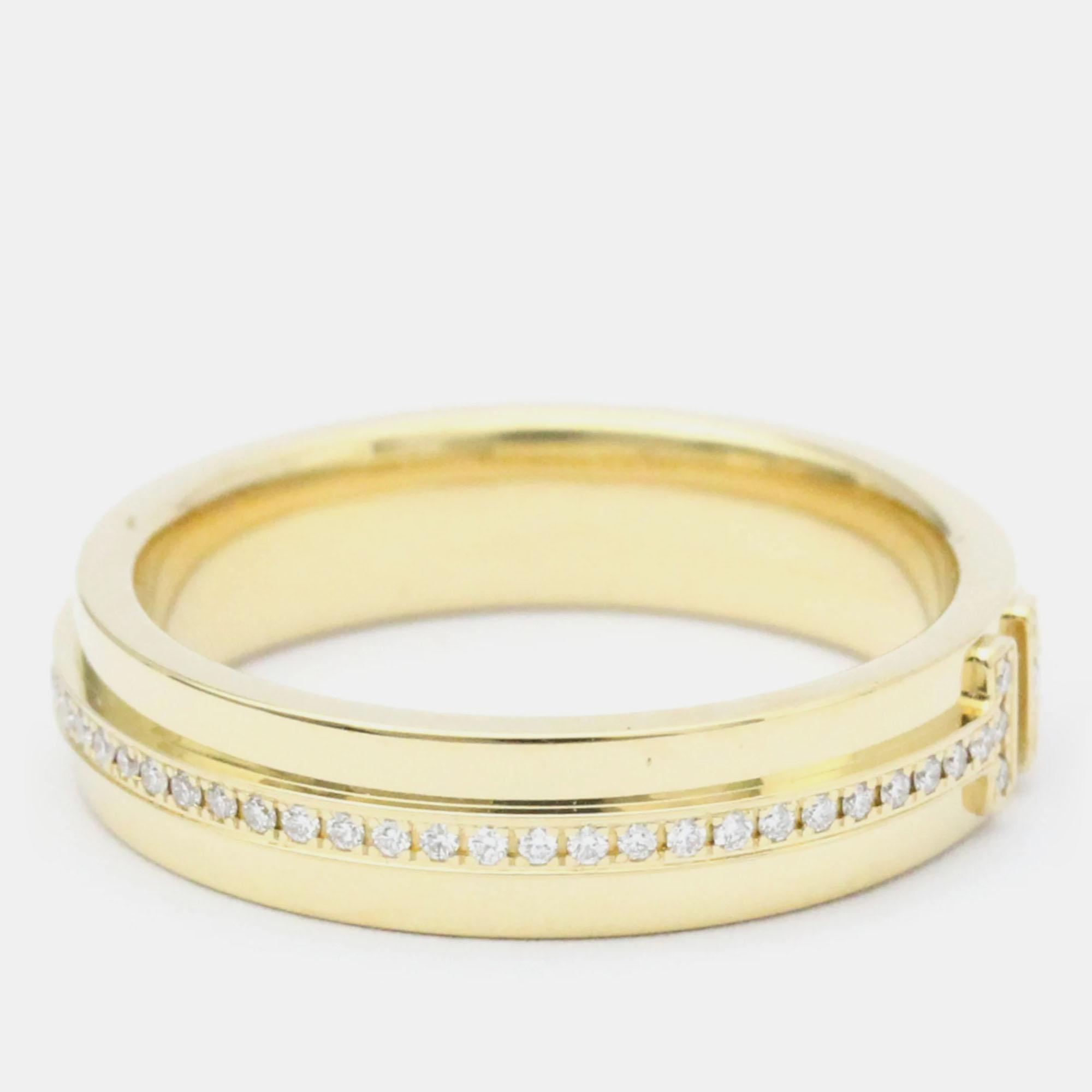 

Tiffany & Co. Tiffany T Narrow 18K Yellow Gold Diamond Ring EU 52