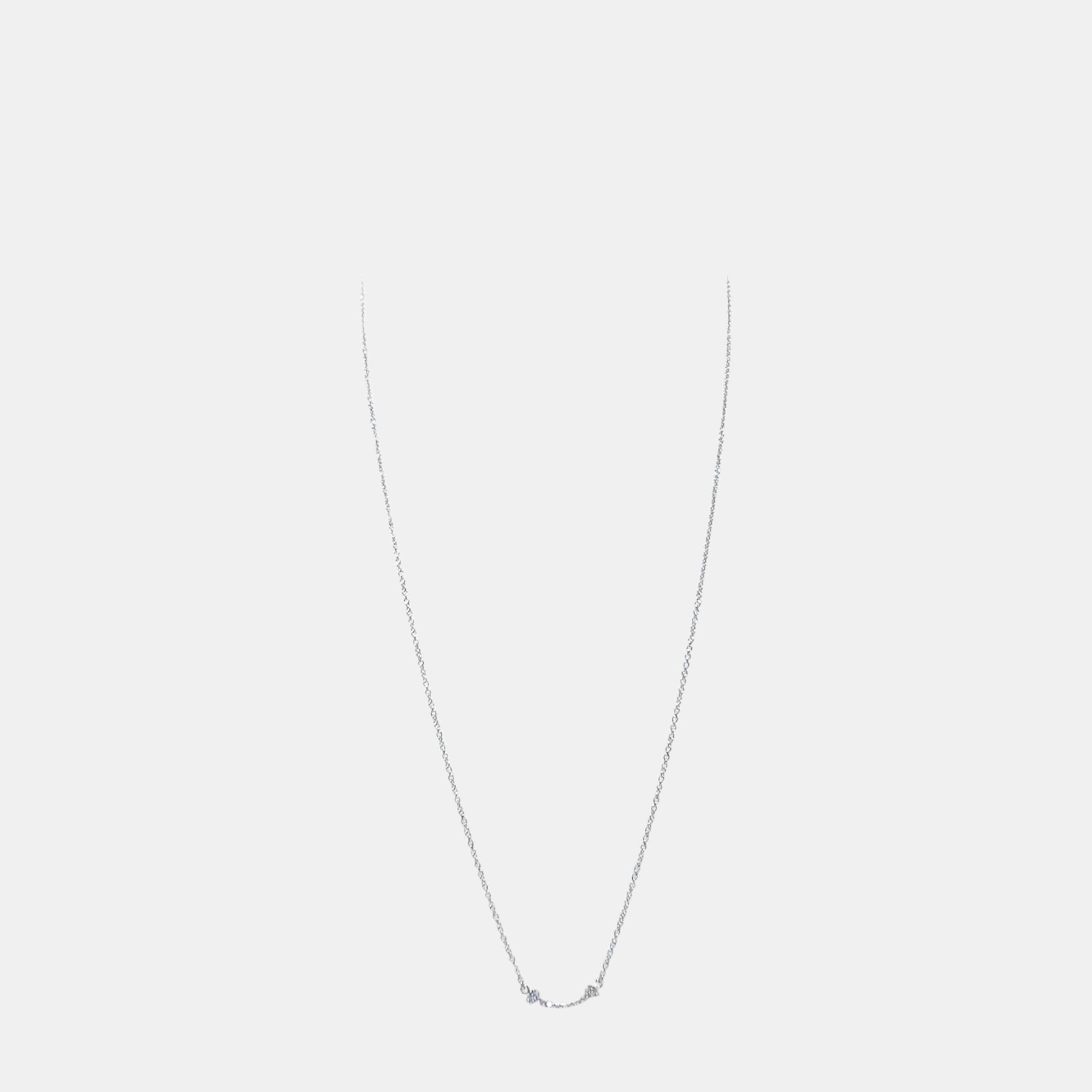 

Tiffany & Co. T Smile Mini 18K White Gold Diamond Necklace