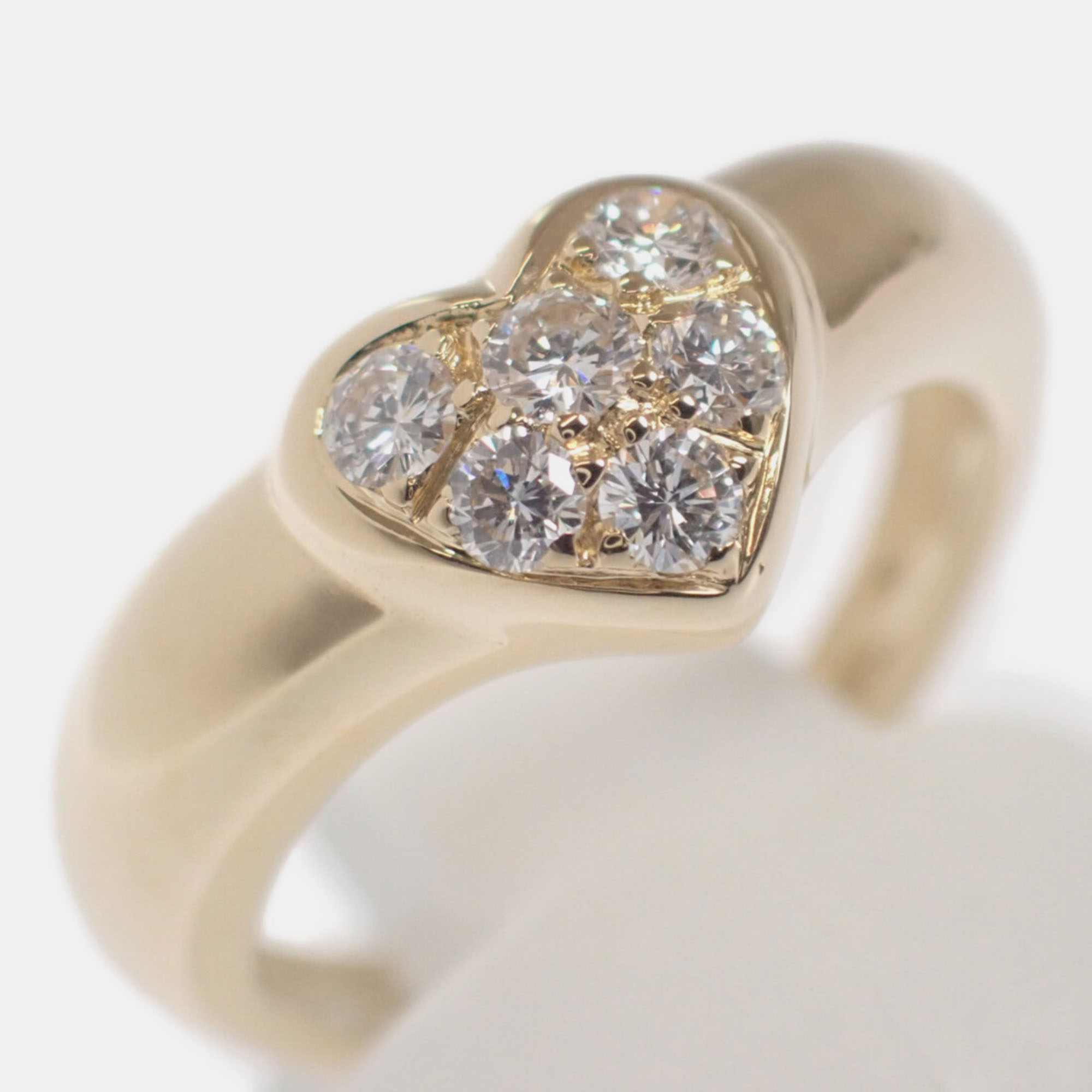 

Tiffany & Co. Heart 18K Yellow Gold Diamond Ring EU 49