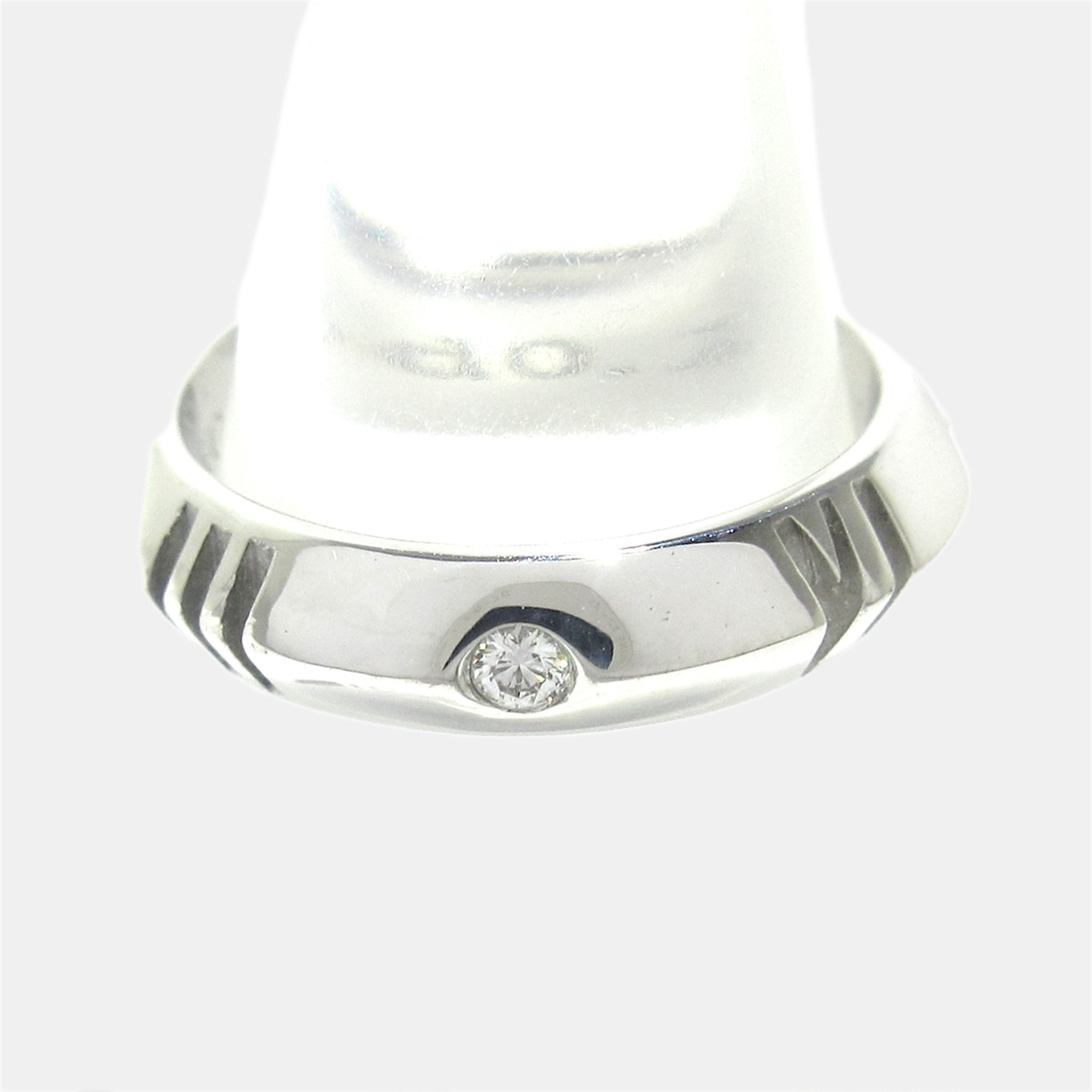 

Tiffany & Co White Gold Atlas X Ring Size 59