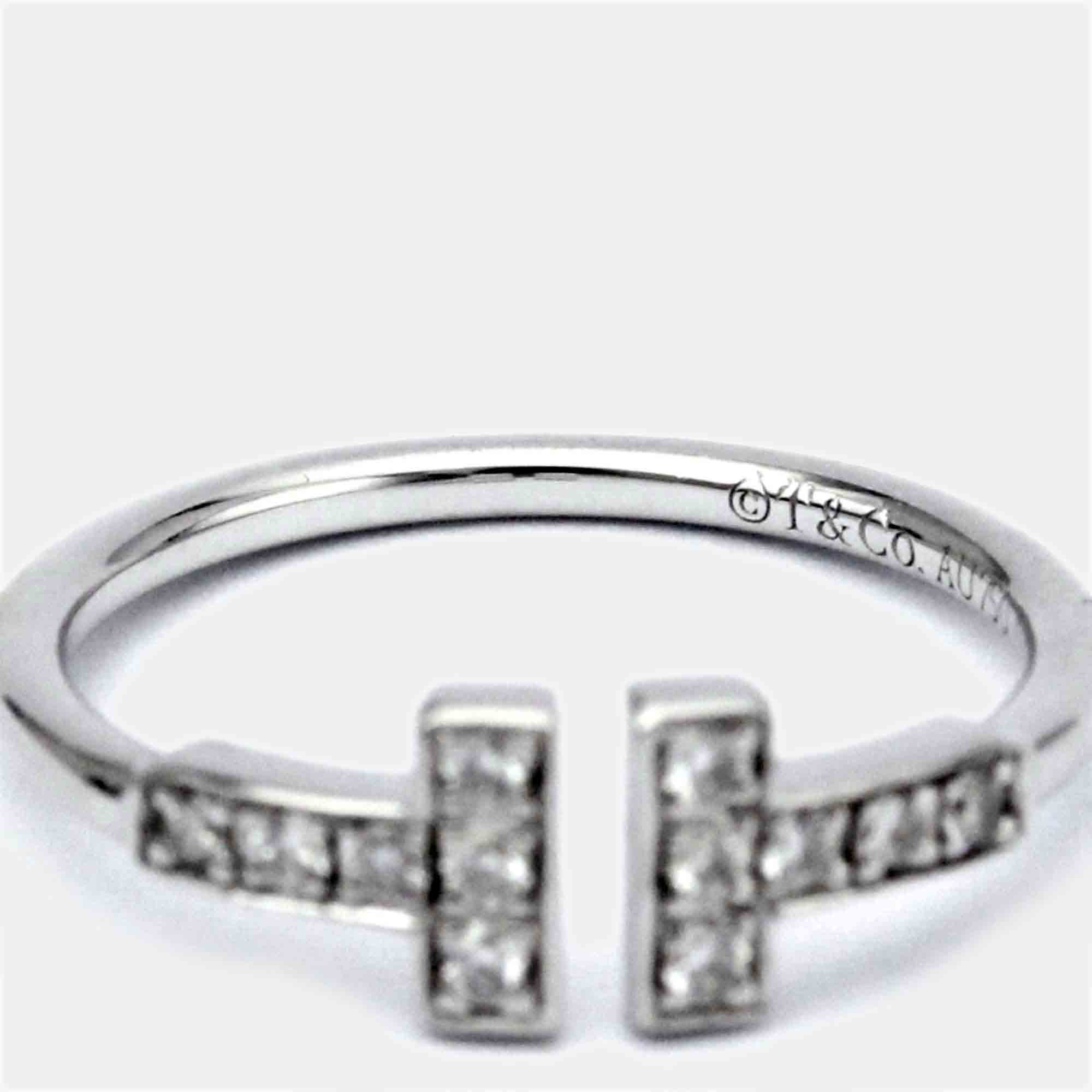 

Tiffany & Co. Twire 18K White Gold Diamond Ring EU 50.5