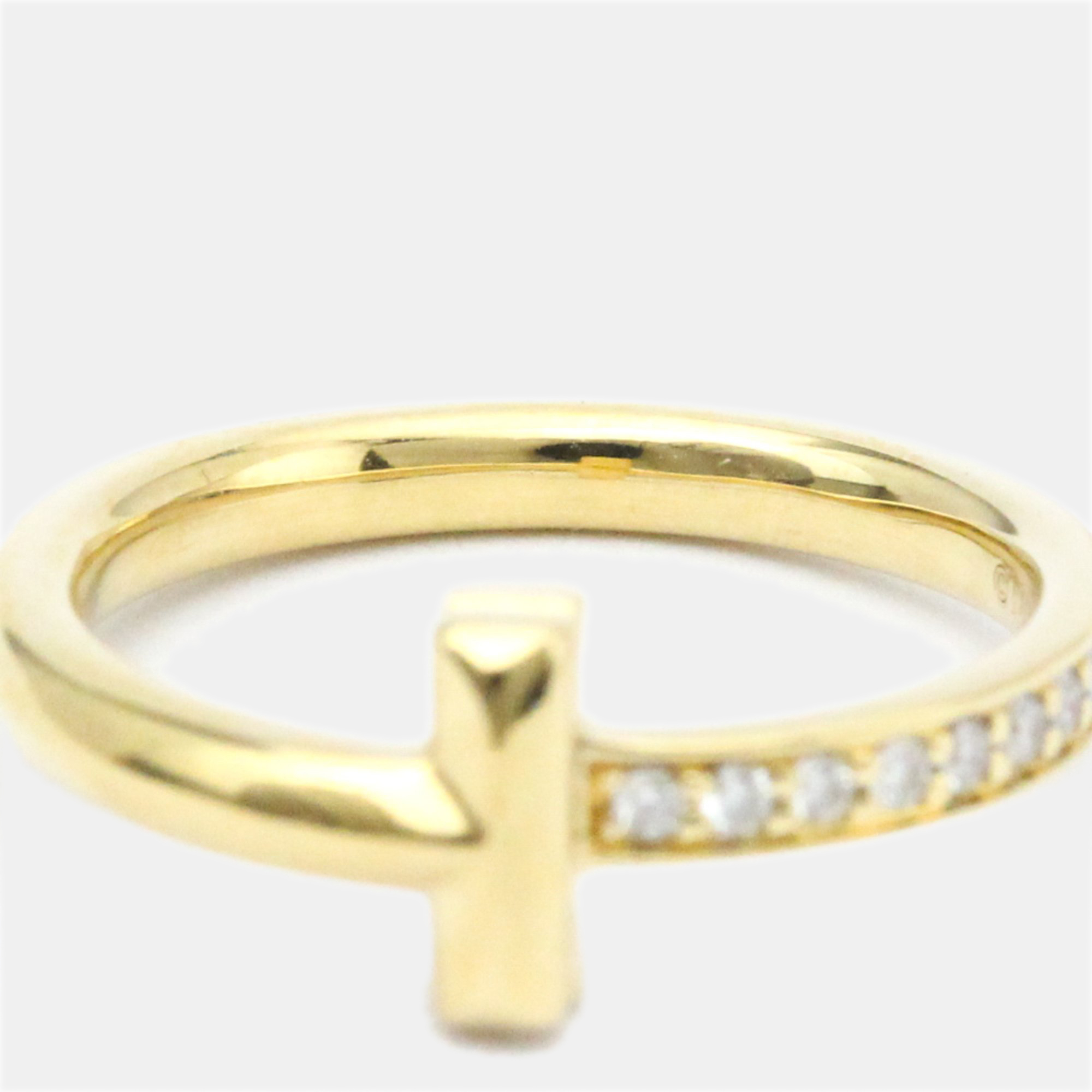 

Tiffany & Co. T 1 18K Yellow Gold Diamond Ring EU 50.5