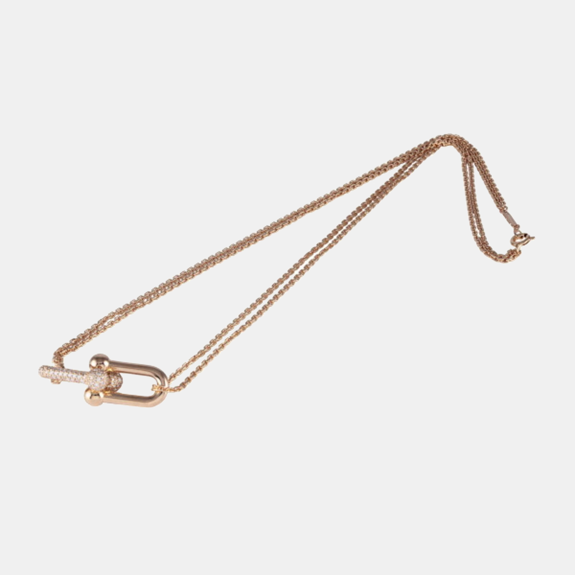

Tiffany & Co. Hardwear Double Link 18K Rose Gold Diamond Necklace