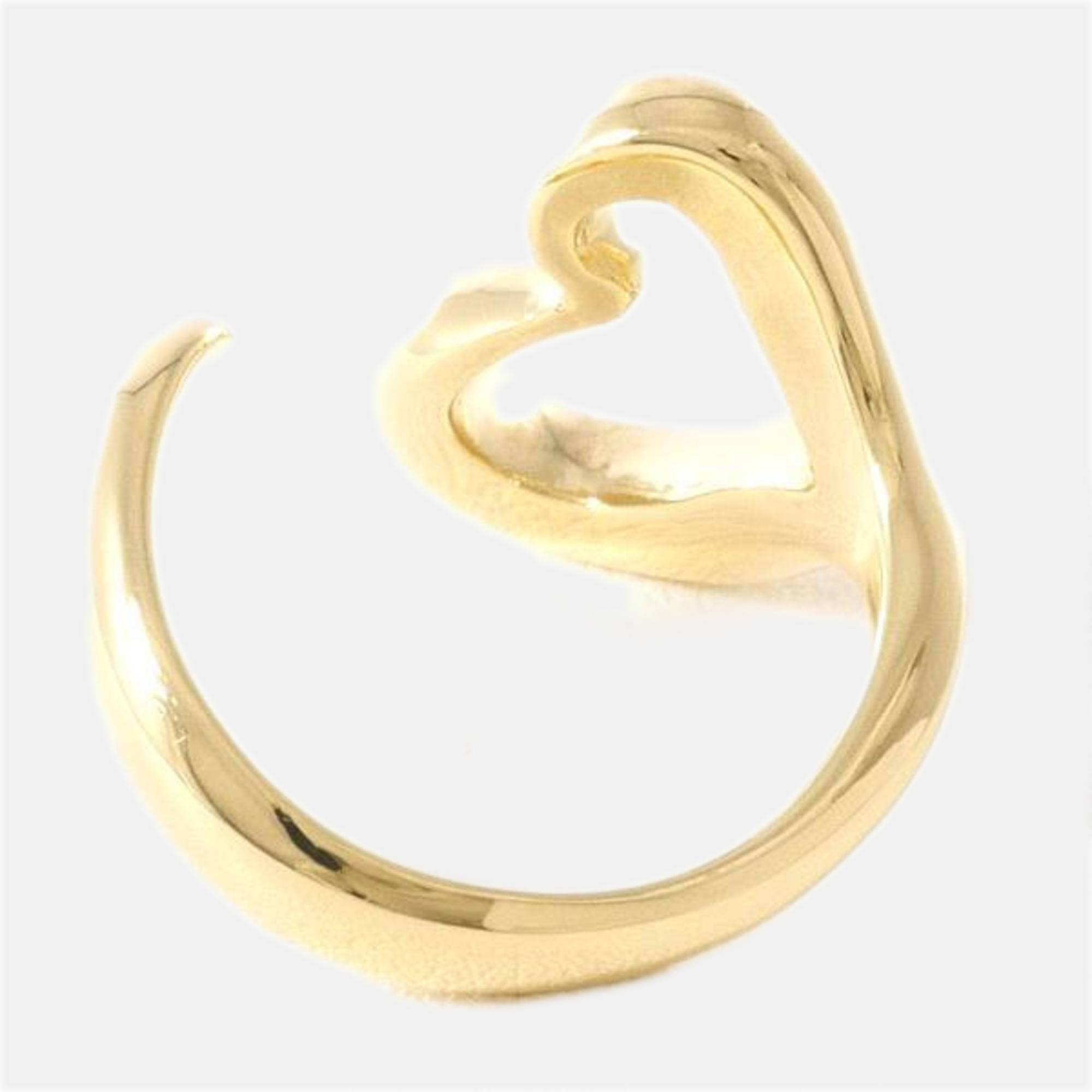 

Tiffany & Co. Elsa Peretti Open Heart 18K Yellow Gold Ring EU 50.5