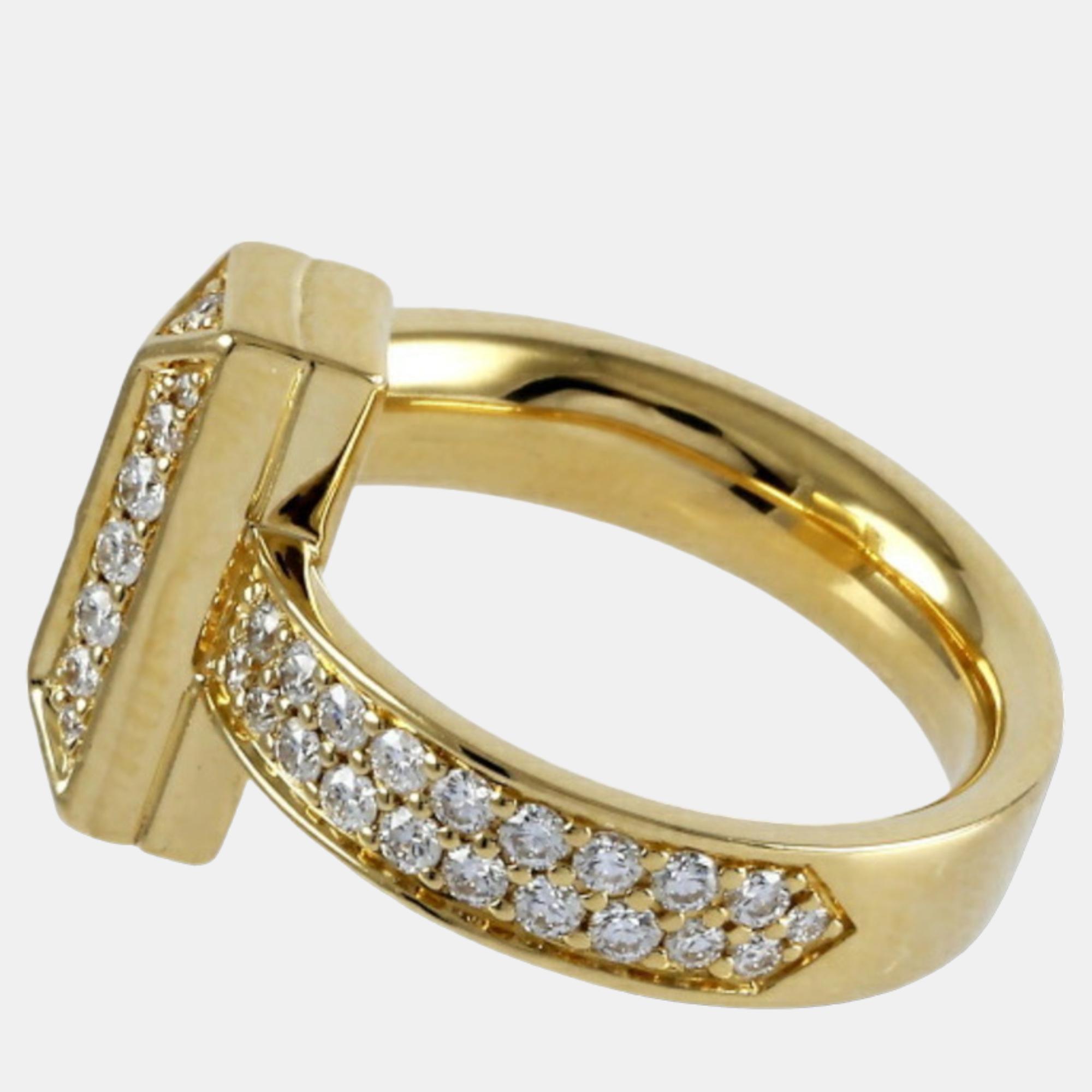 

Tiffany & Co. Tiffany T 1 18K Yellow Gold Diamond Ring EU 47