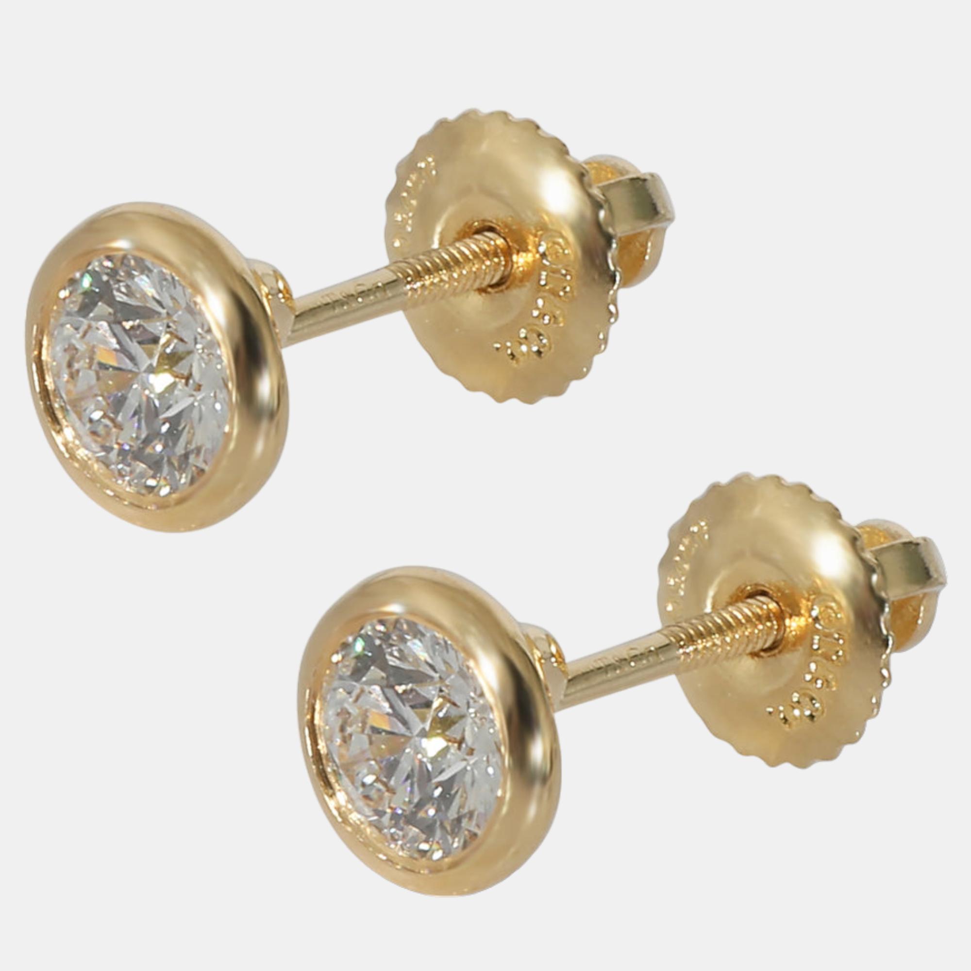 

Tiffany & Co Diamonds by the Yard Stud Earring in 18K Yellow Gold H VVS1 0.71CTW