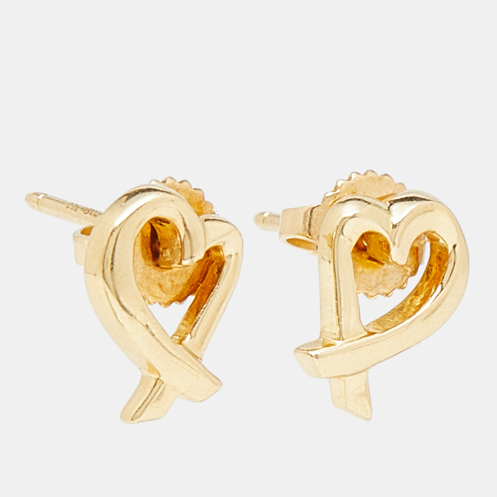 

Tiffany & Co. Paloma Picasso Loving Heart 18K Yellow Gold Stud Earrings