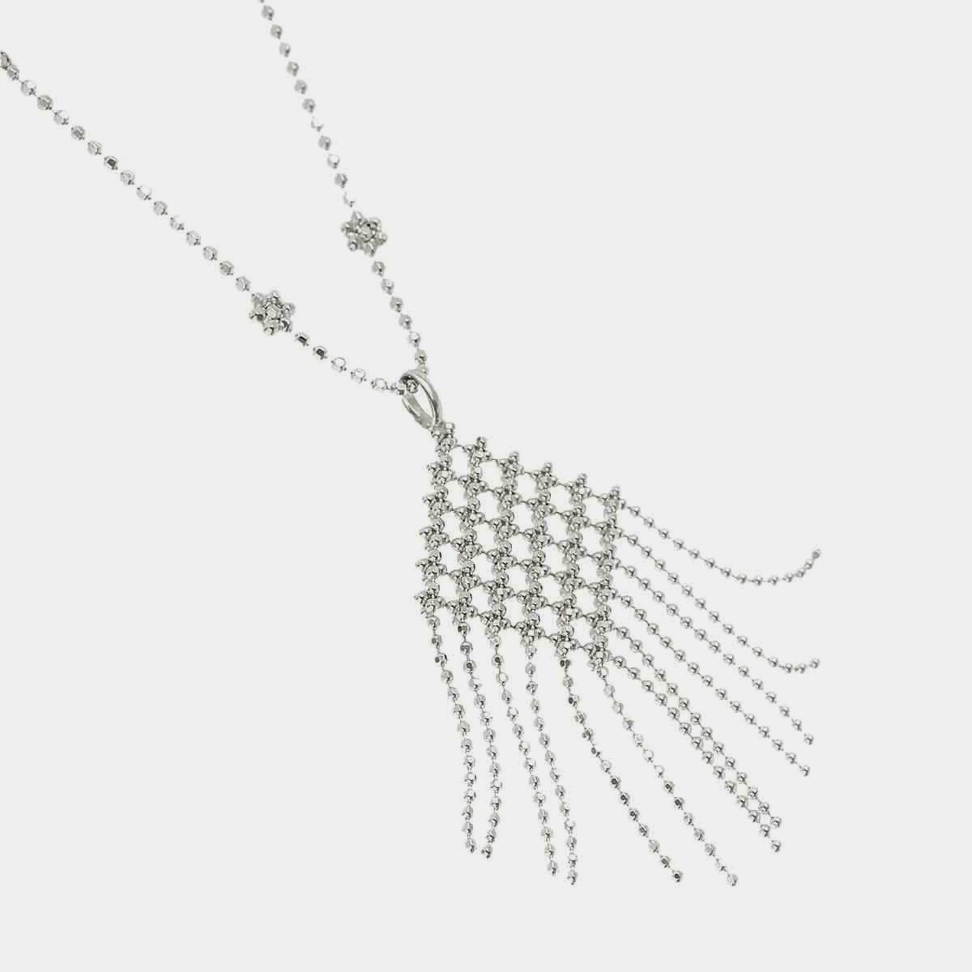 

Tiffany & Co. Fringe Flower 18K White Gold Necklace