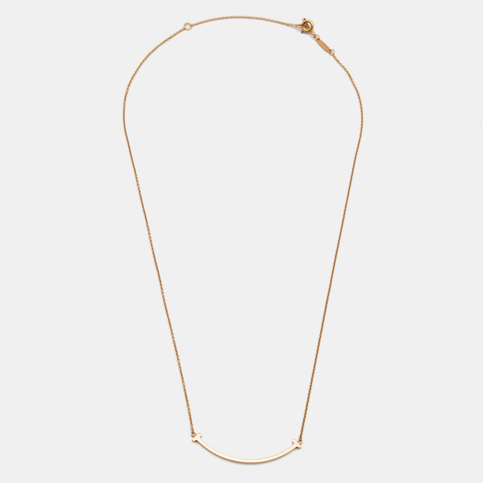 

Tiffany & Co. T Smile 18k Rose Gold Small Model Necklace