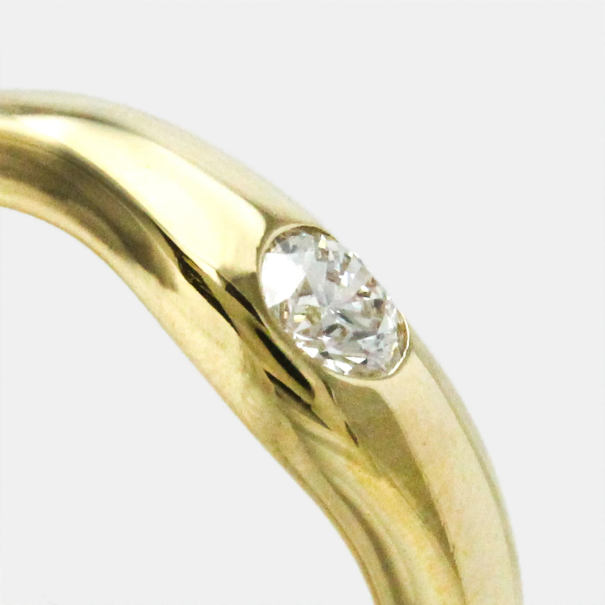 

Tiffany & Co. Elsa Peretti Curved 18K Yellow Gold Diamond Ring EU 52