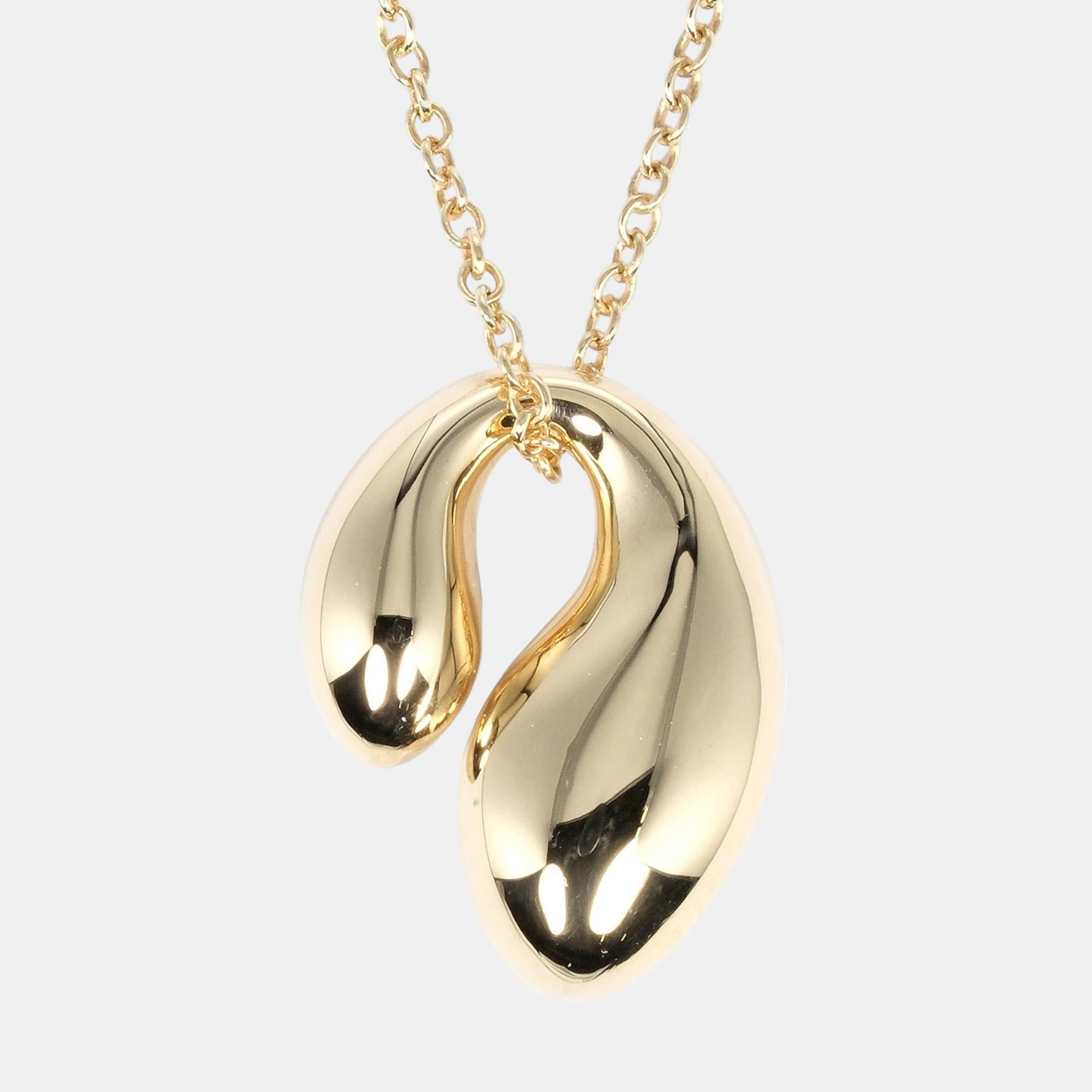 Pre-owned Tiffany & Co Elsa Peretti Teardrop 18k Yellow Gold Necklace