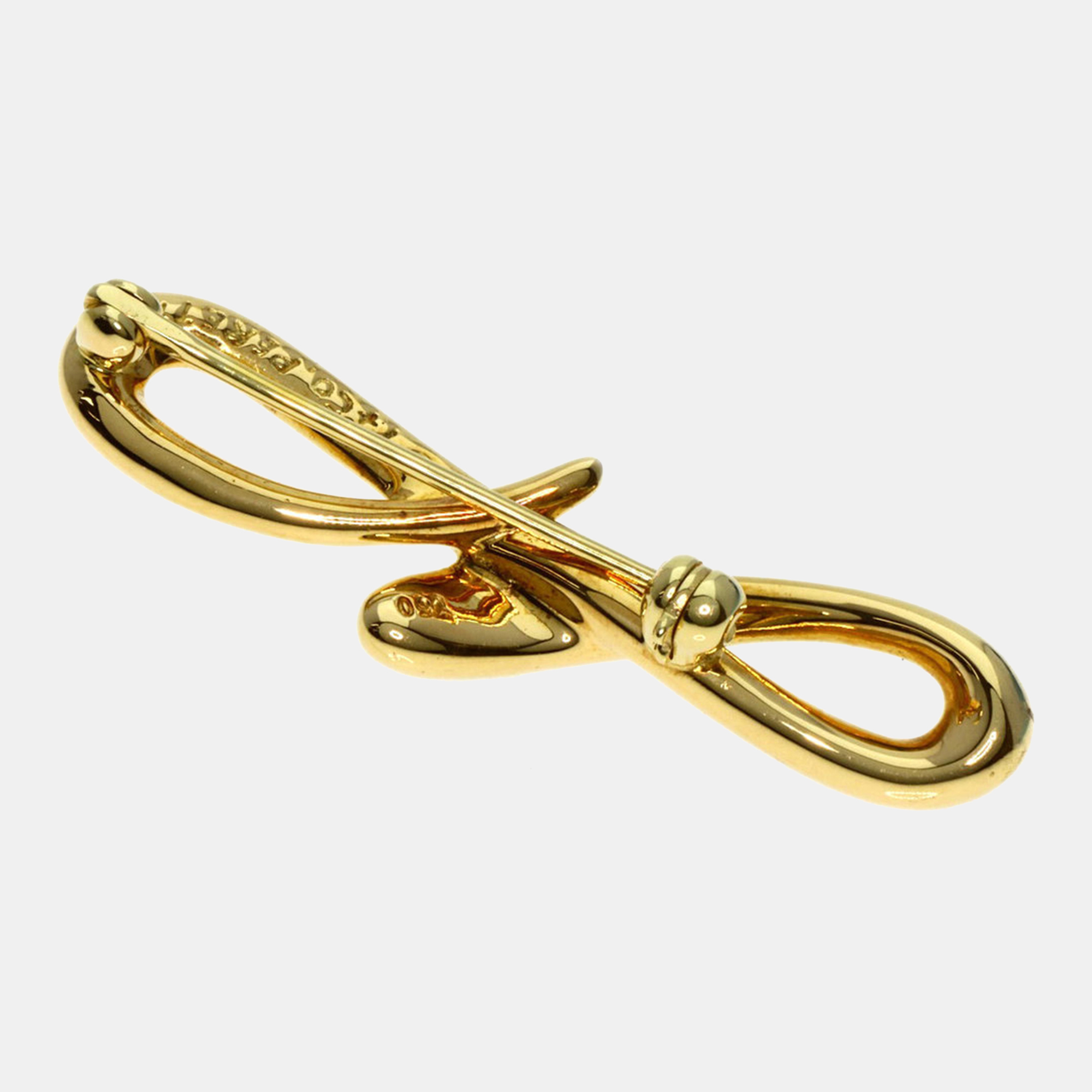 

Tiffany & Co. 18K Yellow Gold Vintage Elsa Peretti Initial 'F' Brooch Pin