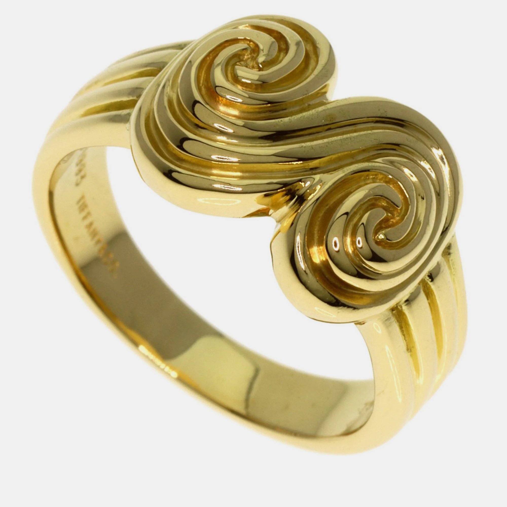 

Tiffany & Co. Vintage Spiro Swirl 18K Yellow Gold Ring EU 54.5