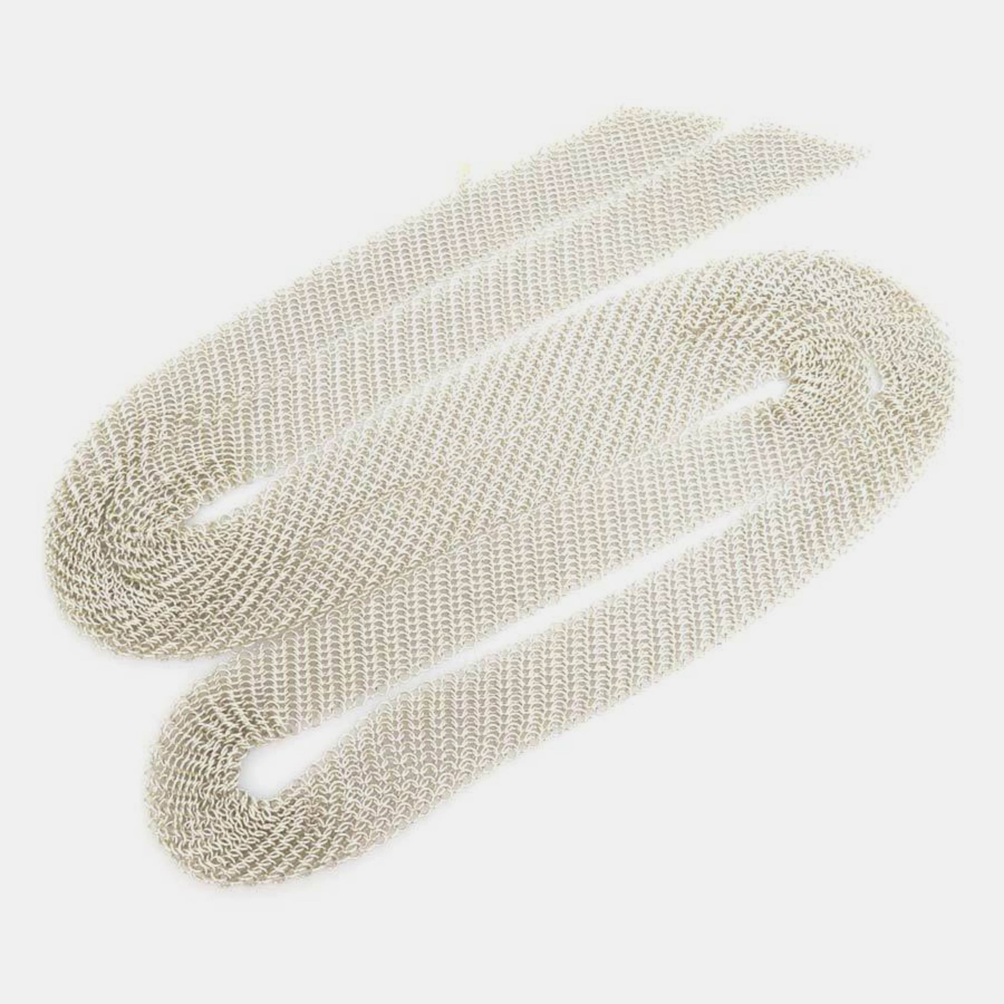 

Tiffany & Co. Elsa Peretti Mesh Sterling Silver Necklace